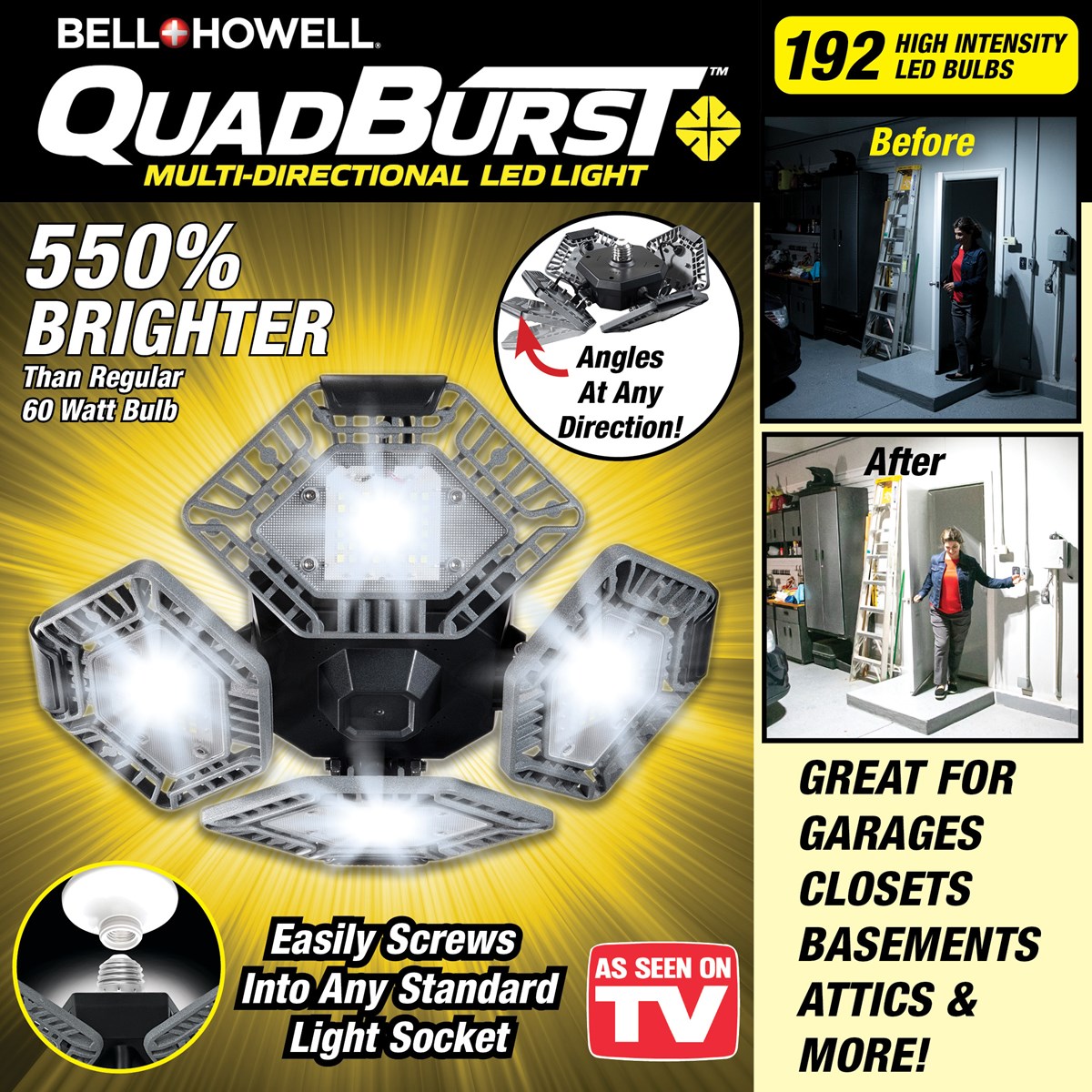 Bell and Howell QuadBurst MultiDirectional LED Lights