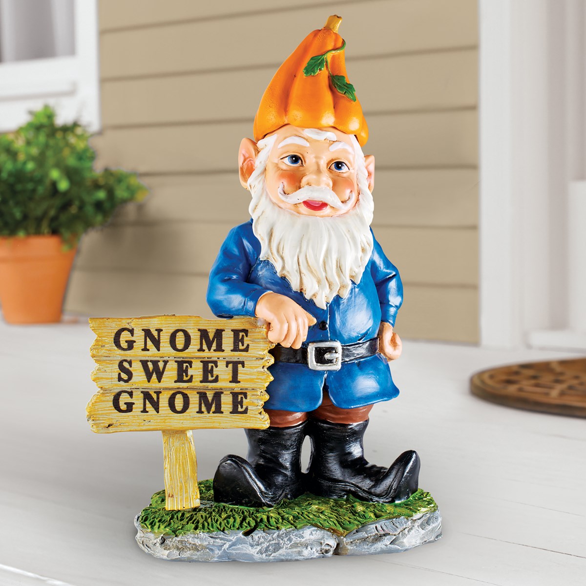 HandPainted Seasonal Gnome Sweet Gnome Garden Statue Collections Etc.