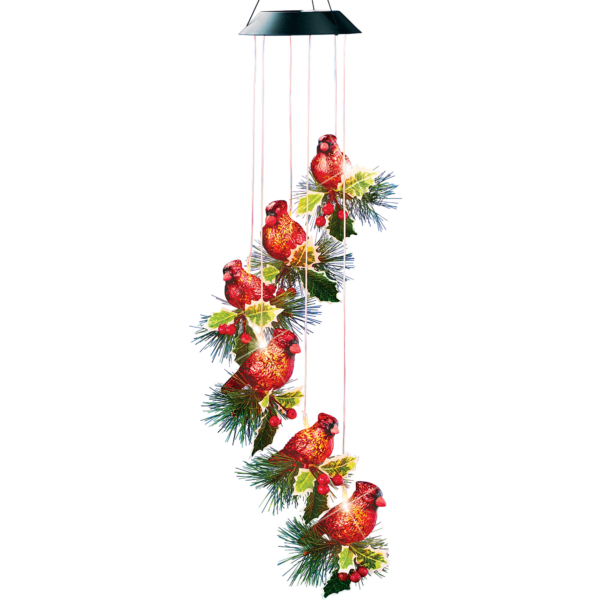 Solar Powered Hanging Outdoor Cardinals Dangler