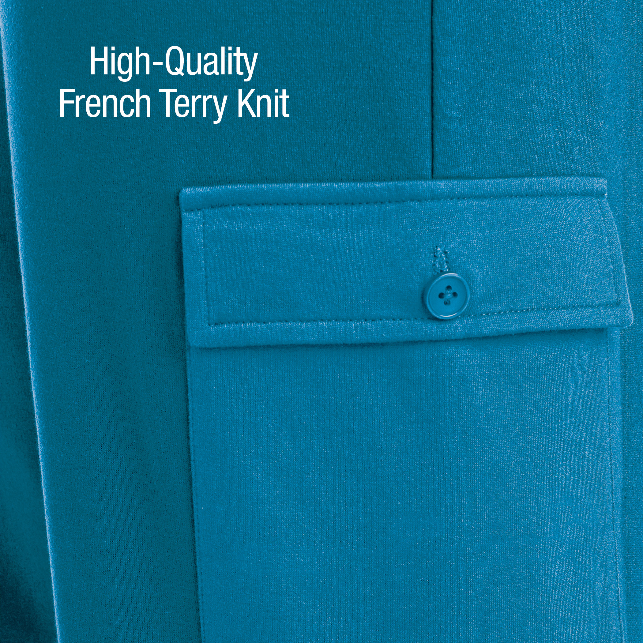 French Terry Strickhose doppelte Cargo-Tasche Kordelzug - Bild 8 von 50