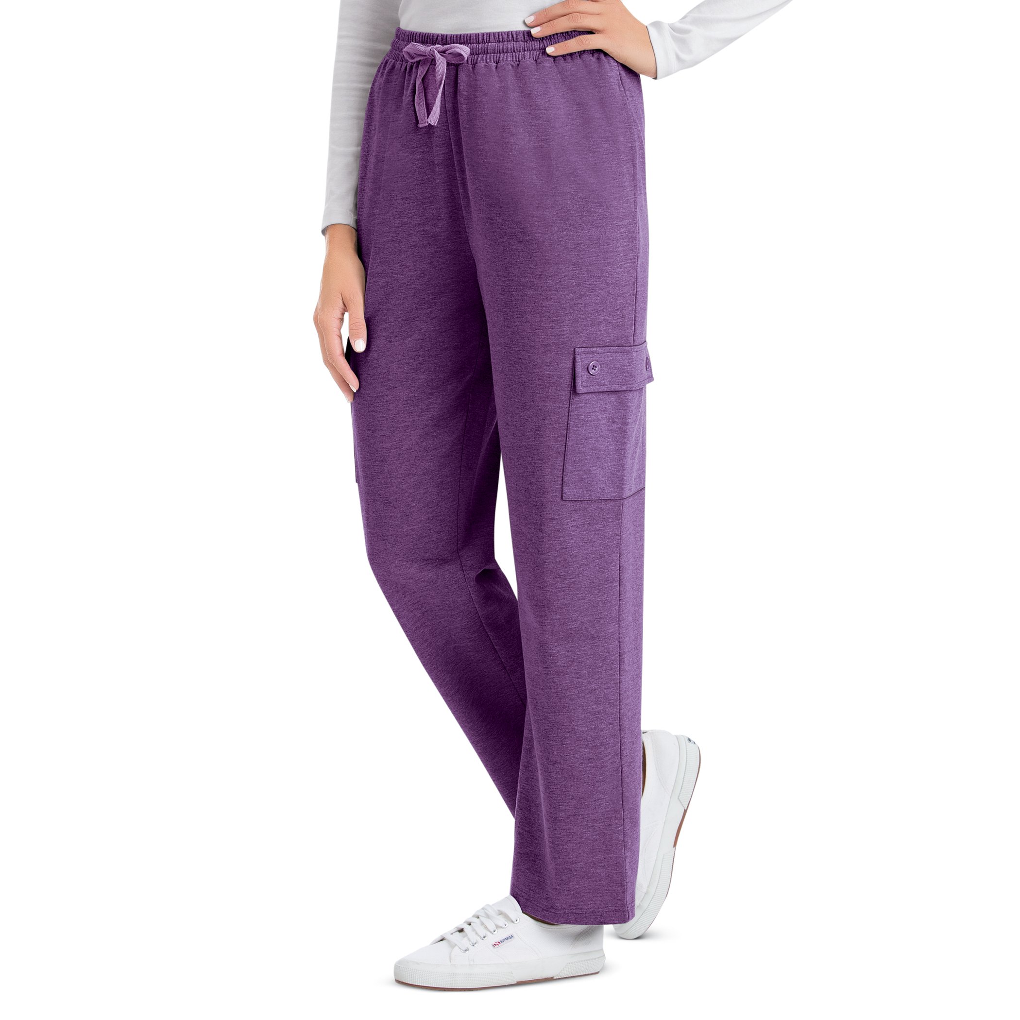 French Terry Strickhose doppelte Cargo-Tasche Kordelzug - Bild 11 von 50