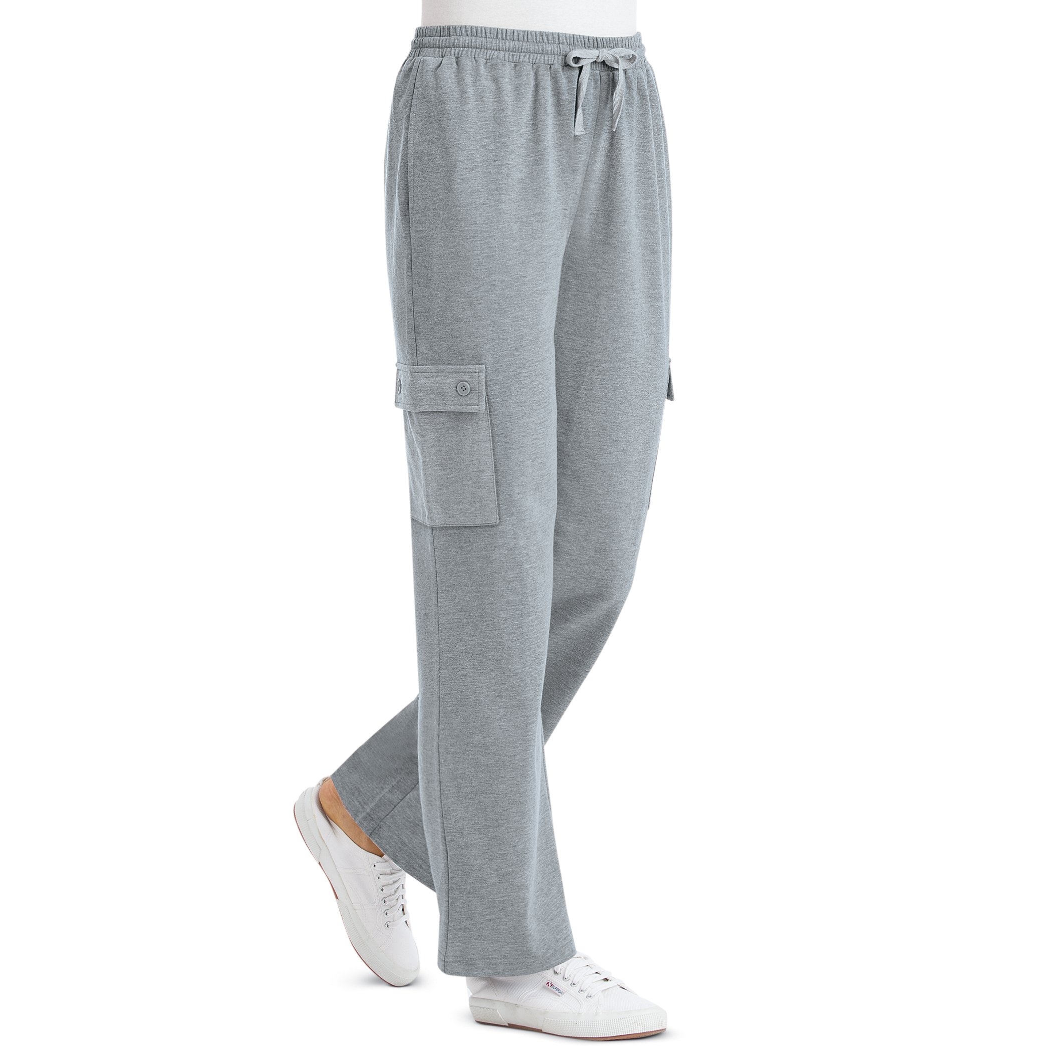 French Terry Strickhose doppelte Cargo-Tasche Kordelzug - Bild 19 von 50