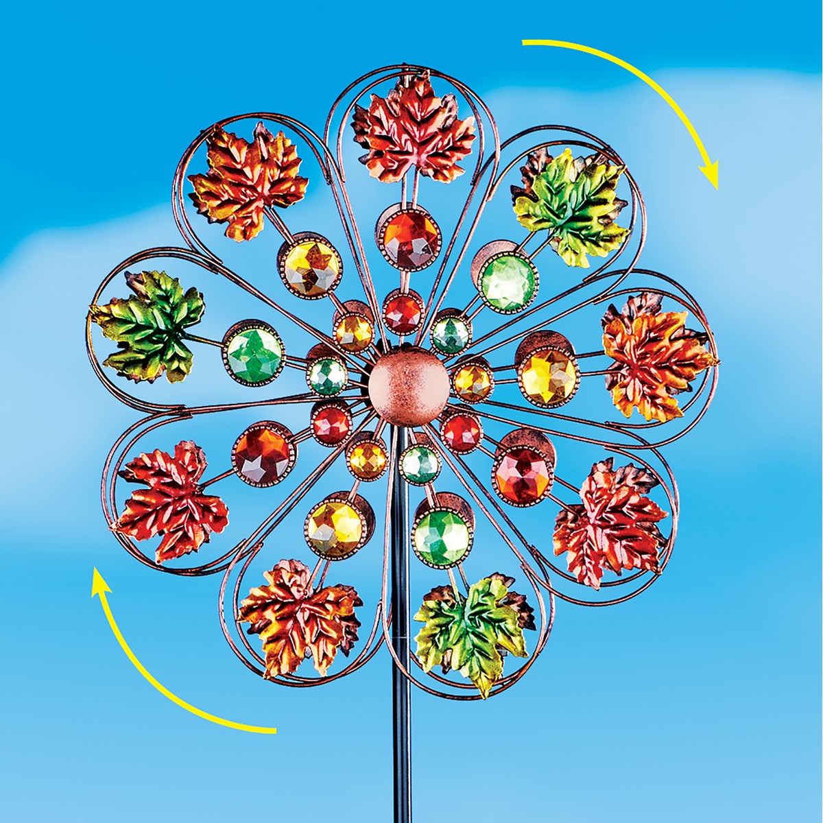 Autumn Leaves DoubleSided Spinner Garden Stake Collections Etc.
