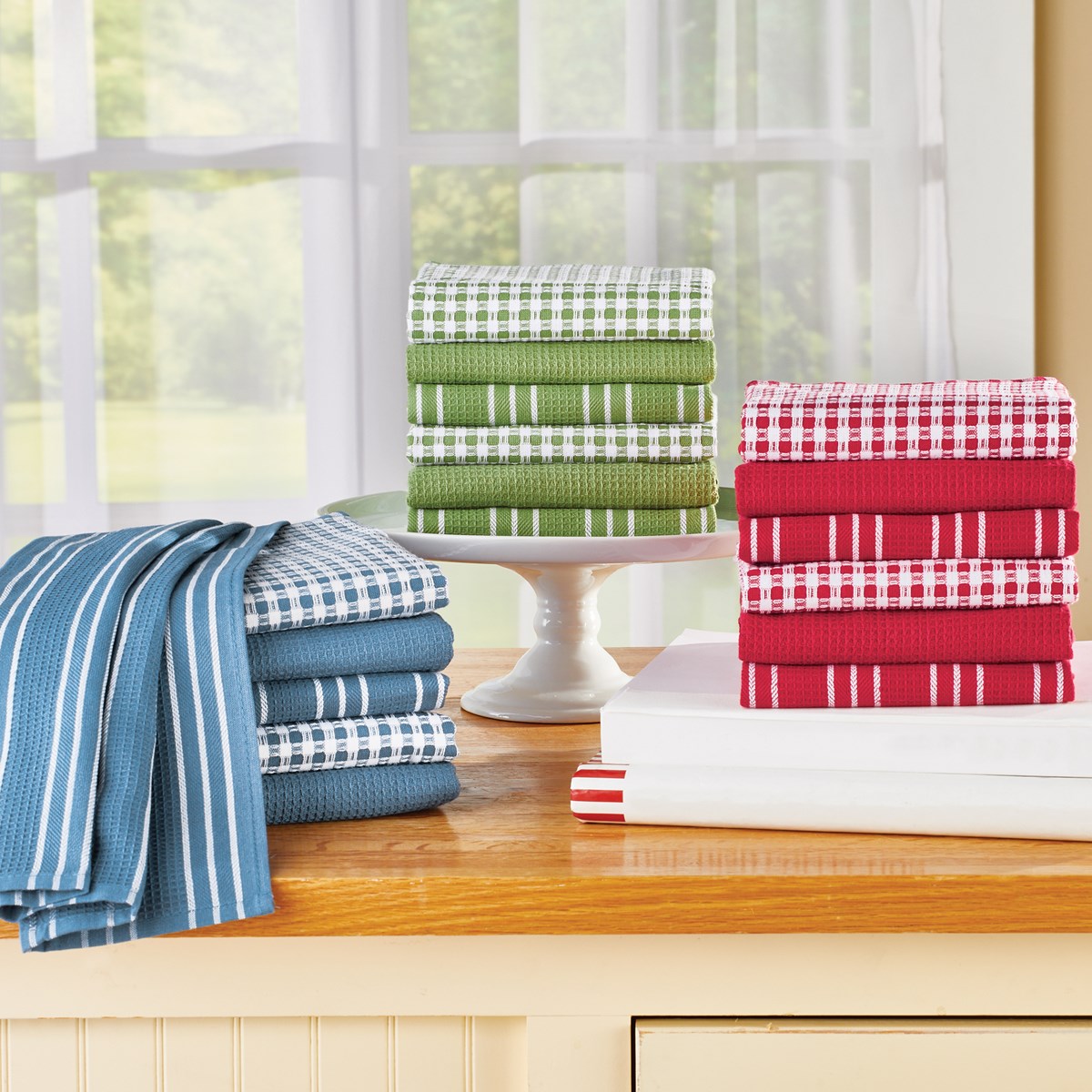 Decorative 6Piece Woven Kitchen Hand Towel Set Collections Etc.