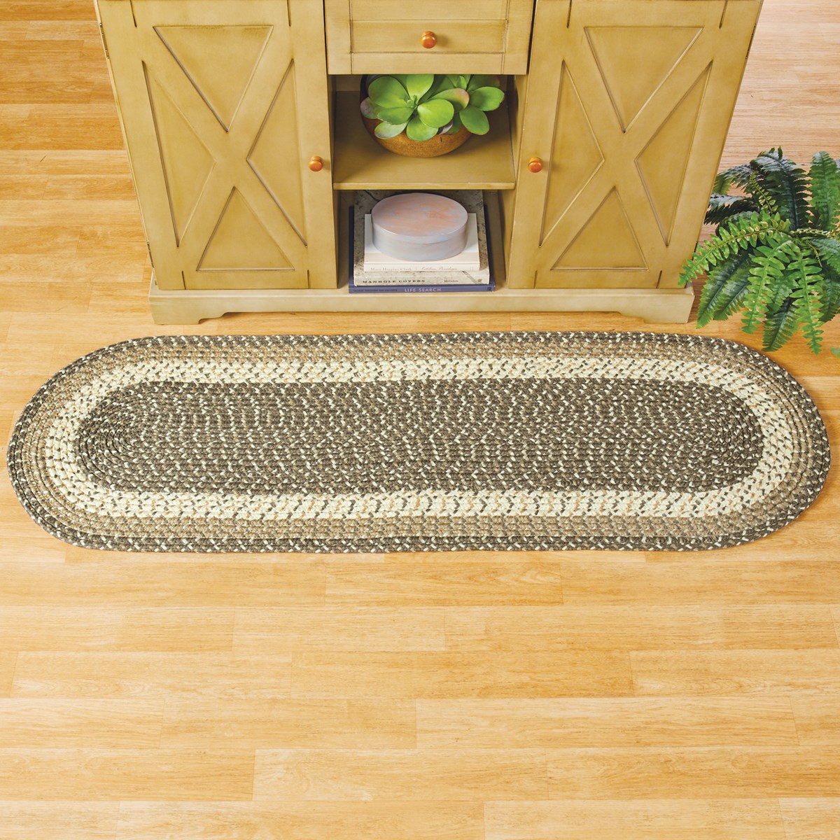 Rustic Style Classic Indoor Oval Braided Rug Collections Etc.