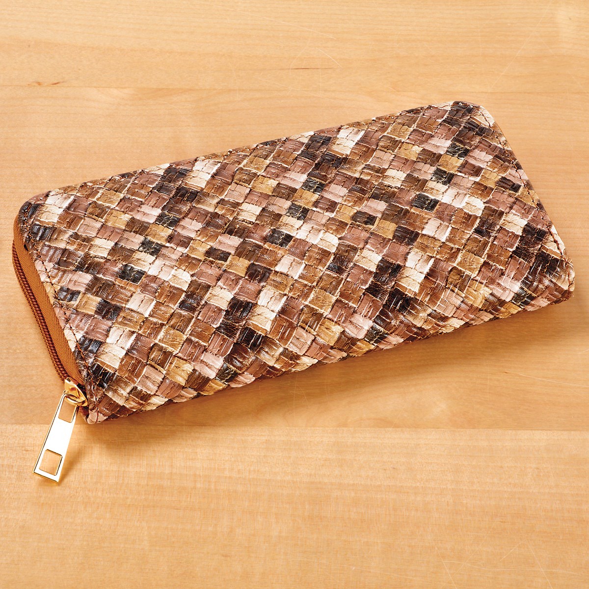 Ladies Multifunctional Leather Style Woven Wallet Collections Etc.