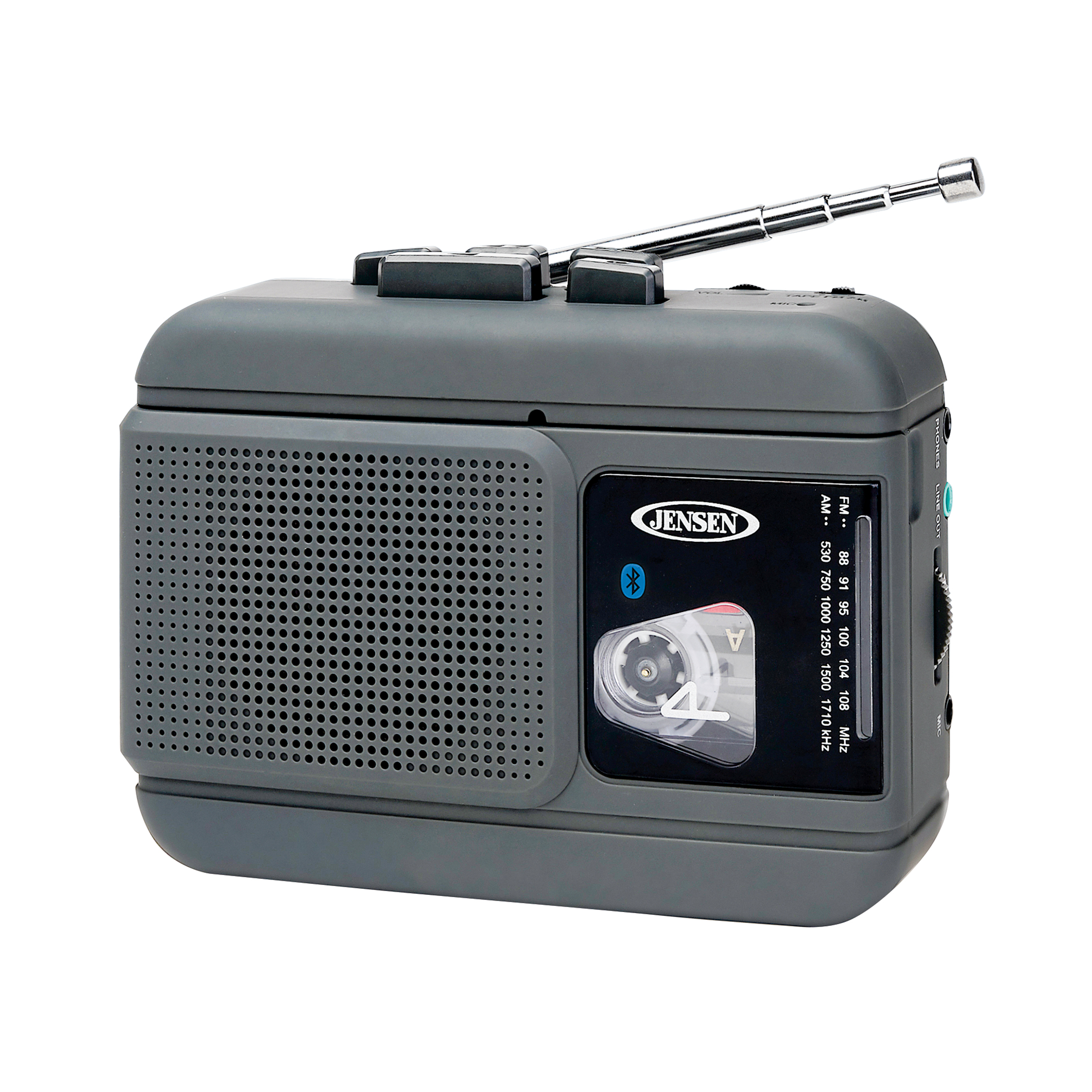 COLLECTIONS ETC JENSEN Portable Bluetooth AM/FM Cassette Player