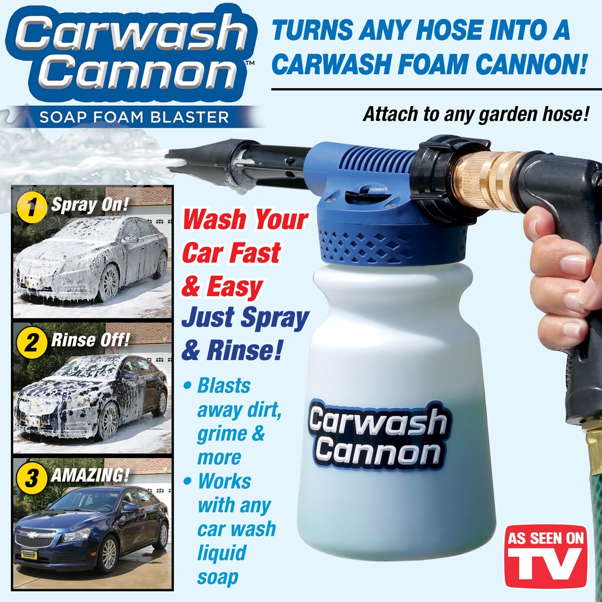 Carwash Cannon Spray & Rinse Soap Foam Blaster Collections Etc.