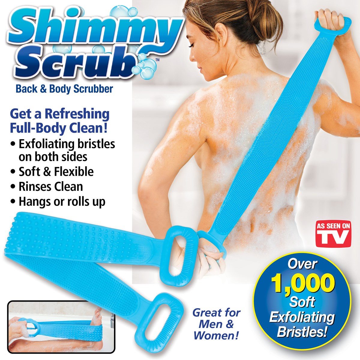 Shimmy Scrub Refreshing Full Back and Body Scrubber Collections Etc.