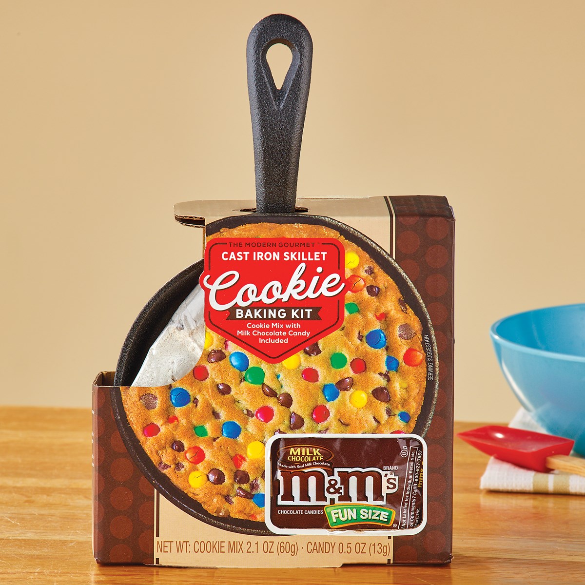 Cast Iron Skillet Cookie Mix and M&Ms Candy Baking Kit Collections Etc.