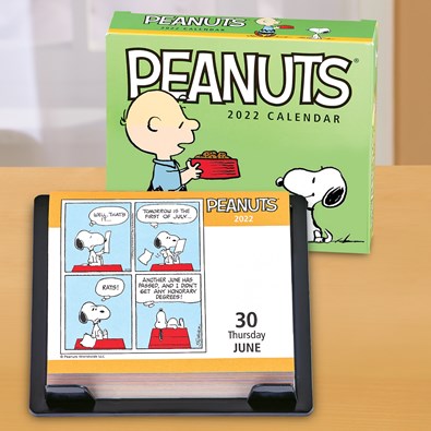 Peanuts Comic Strip Style 2022 Daily Desk Calendar | Collections Etc.