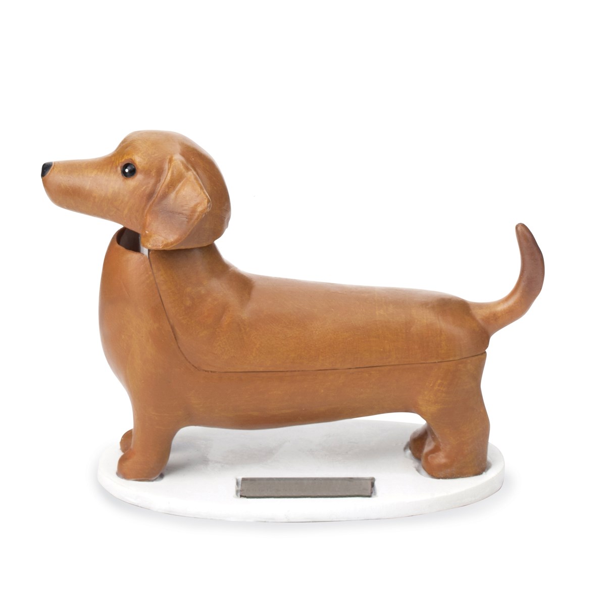 Wagging Solar Powered Dachshund Outdoor Statue Collections Etc.