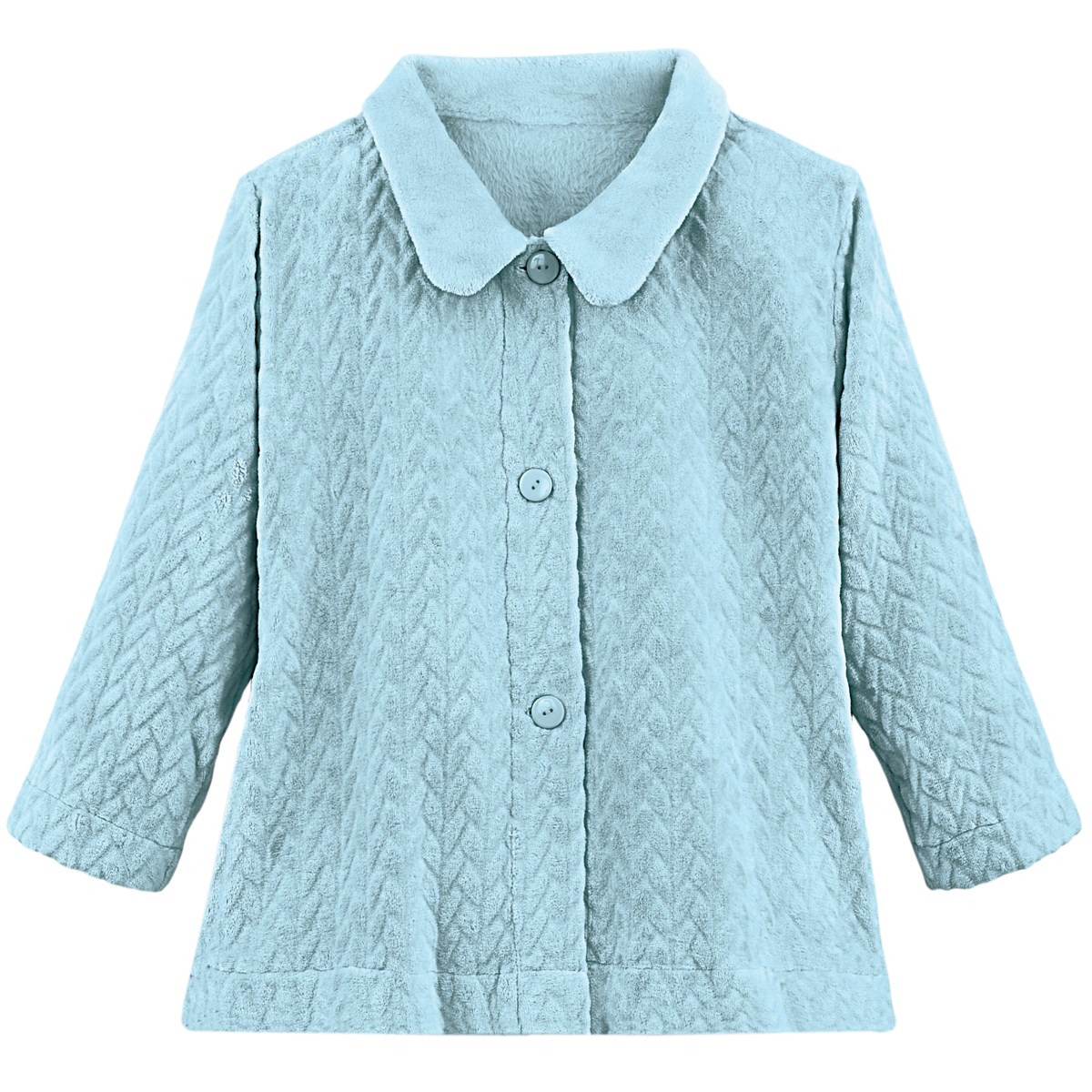 Soft Embossed and Cozy Fleece ButtonDown Bed Jacket Collections Etc.