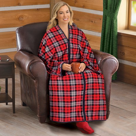 Classic Tartan Plaid Design Soft Fleece Cuddle Wrap