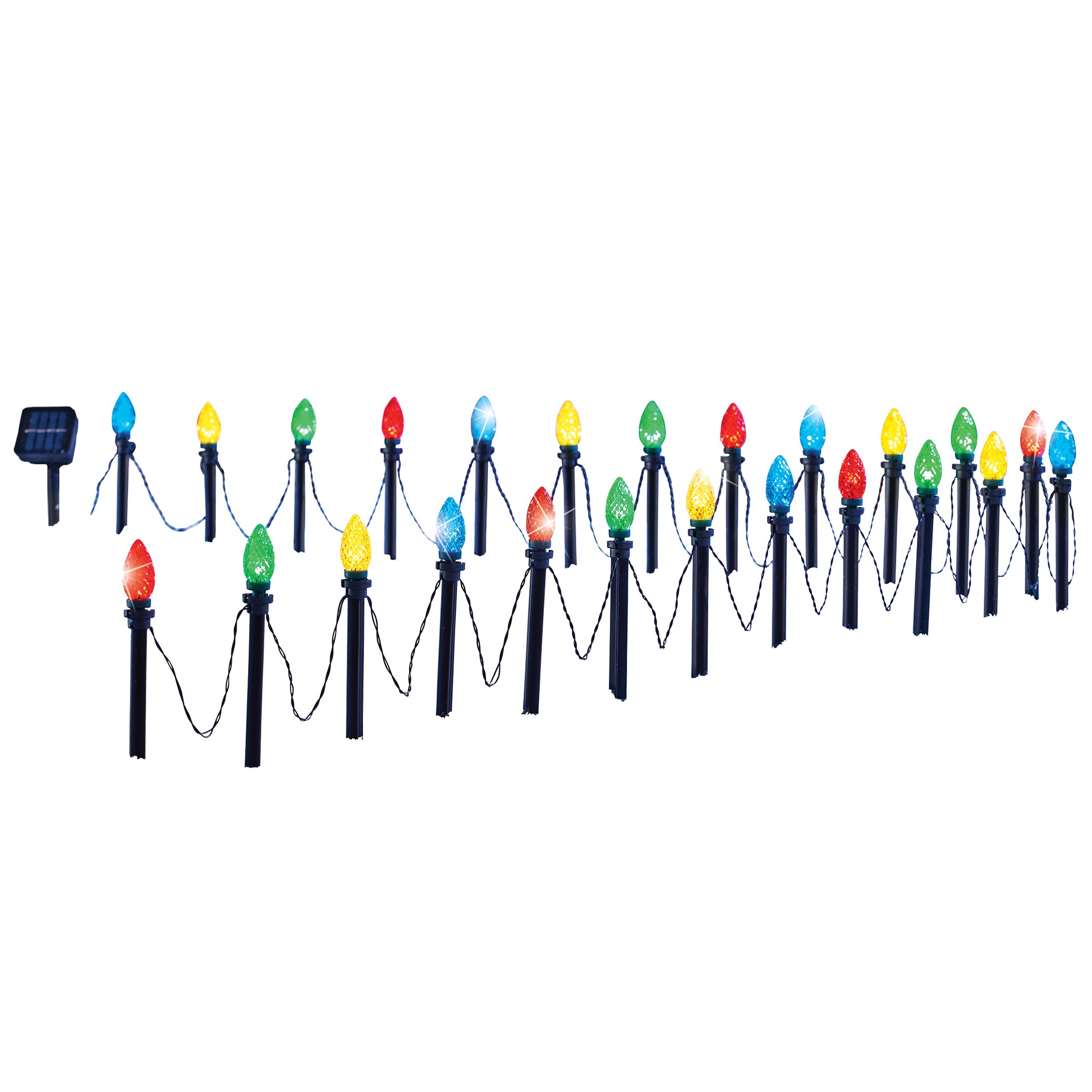 Solar Multicolor Landscape Pathway Lights - Set of 25 Multicolored