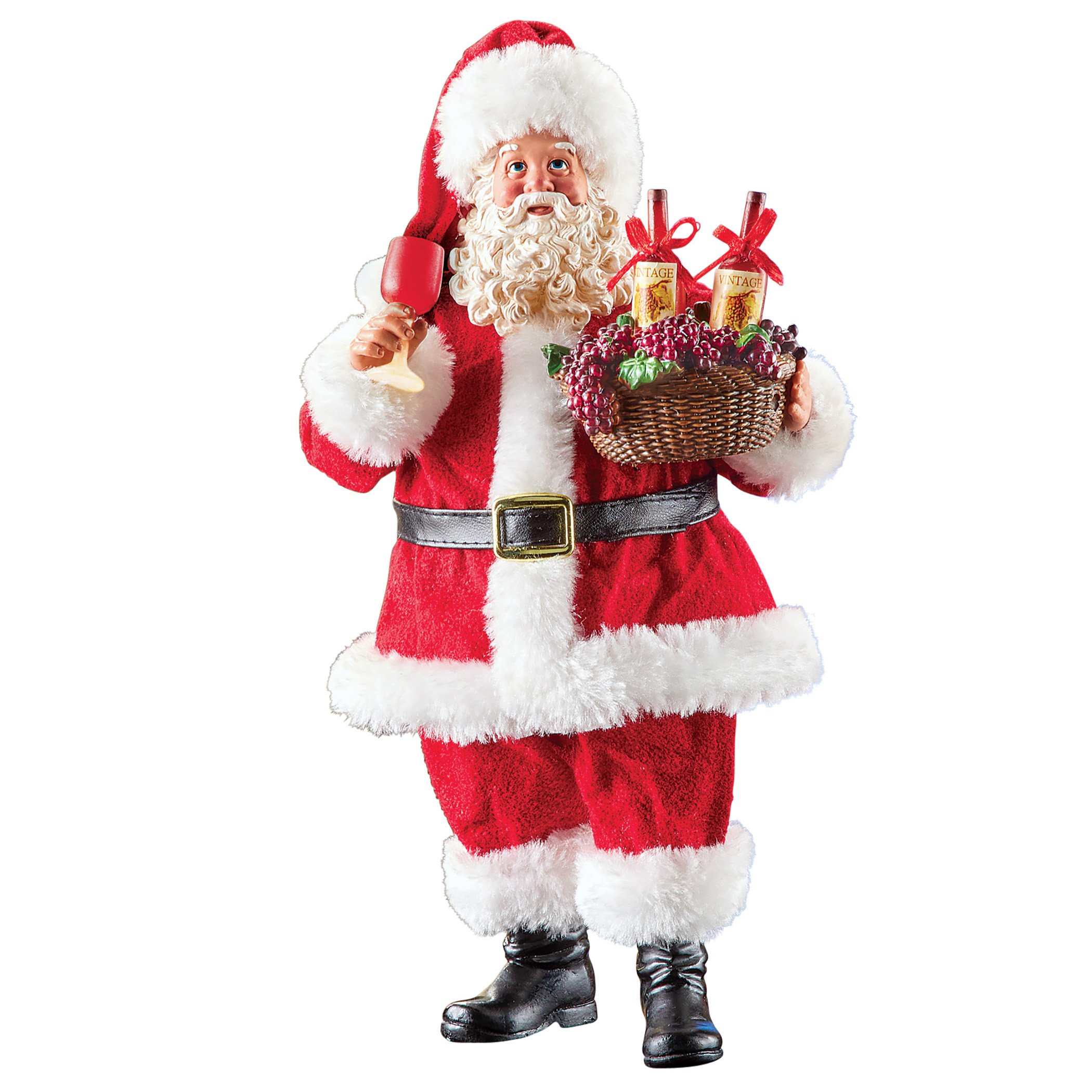 Holiday Wine Santa Claus Tabletop Figurine