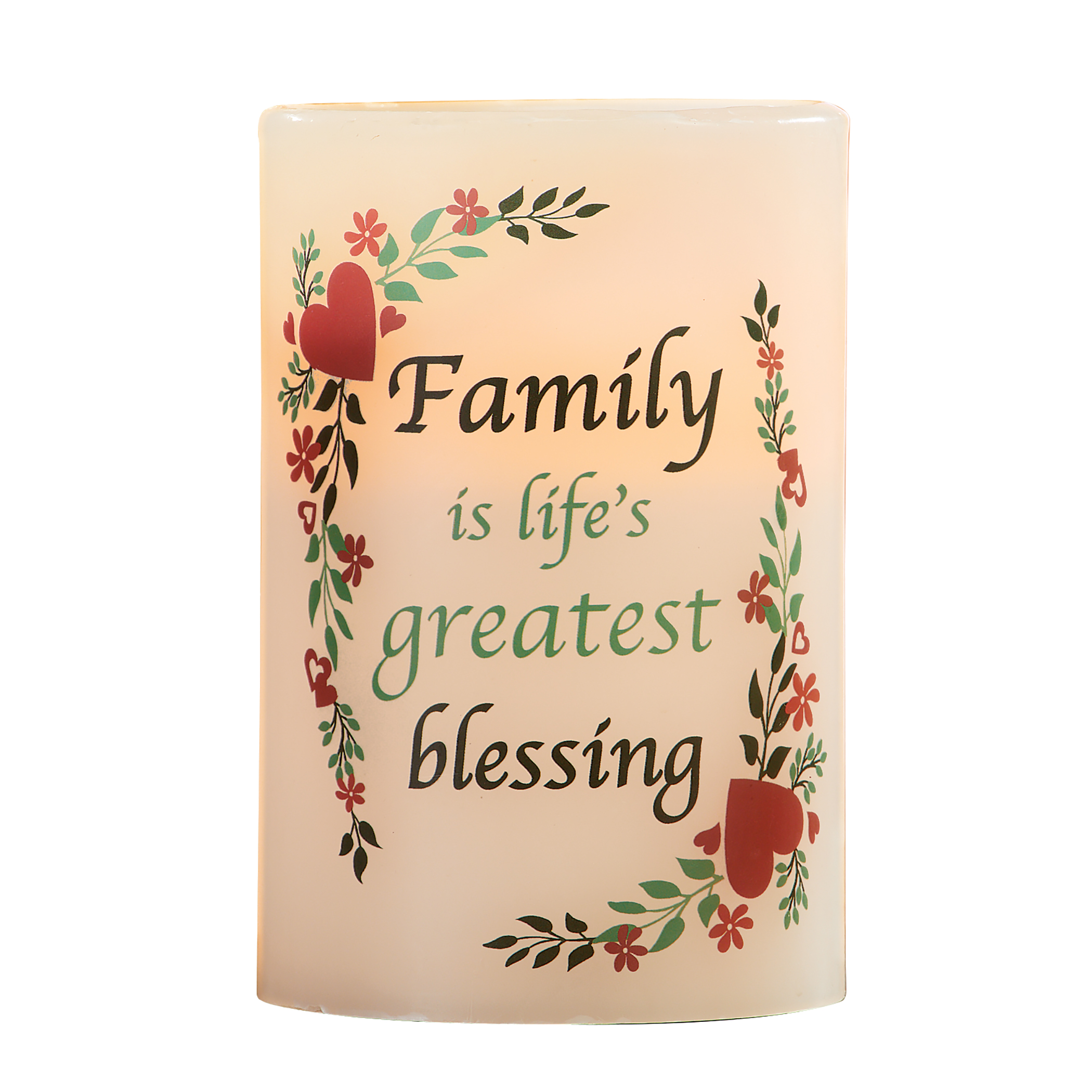 Greatest Blessing LED Lighted Flameless Flickering Candle 4 X 4 X 6
