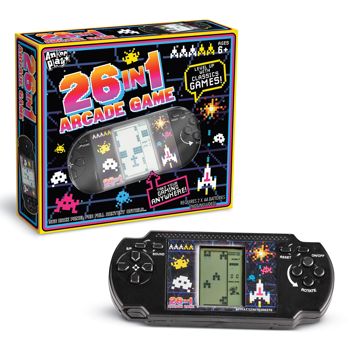 26in1 Portable Handheld Classic Retro Arcade Game Collections Etc.