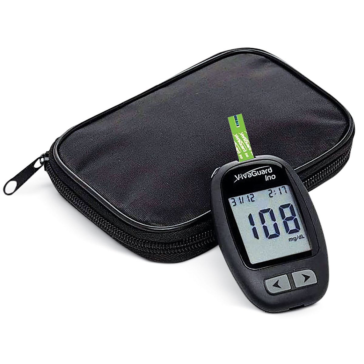 VivaGuard Ino Blood Glucose Monitoring System with Carrying Case