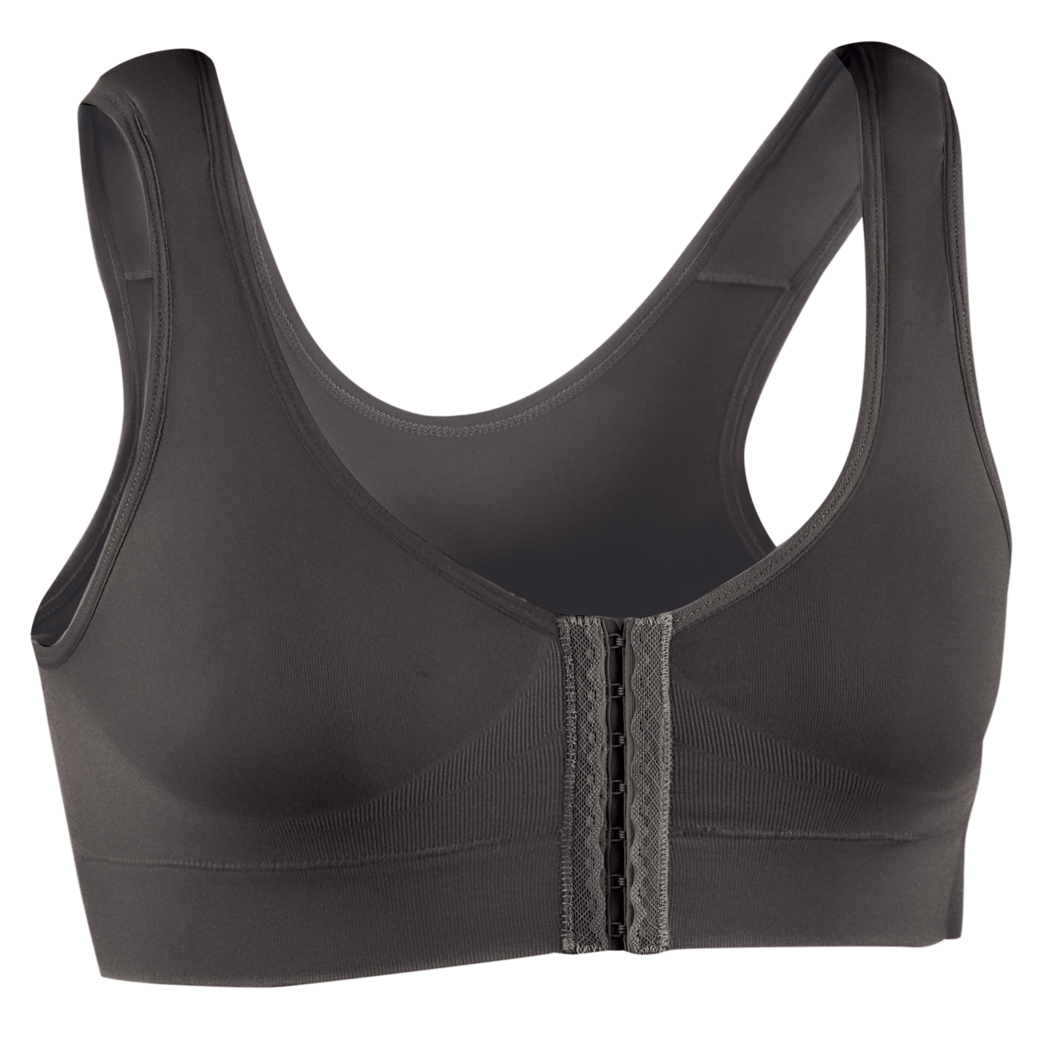 Women's Seamless Easy-to-Close Front Hook Comfort Bra, Black, Large