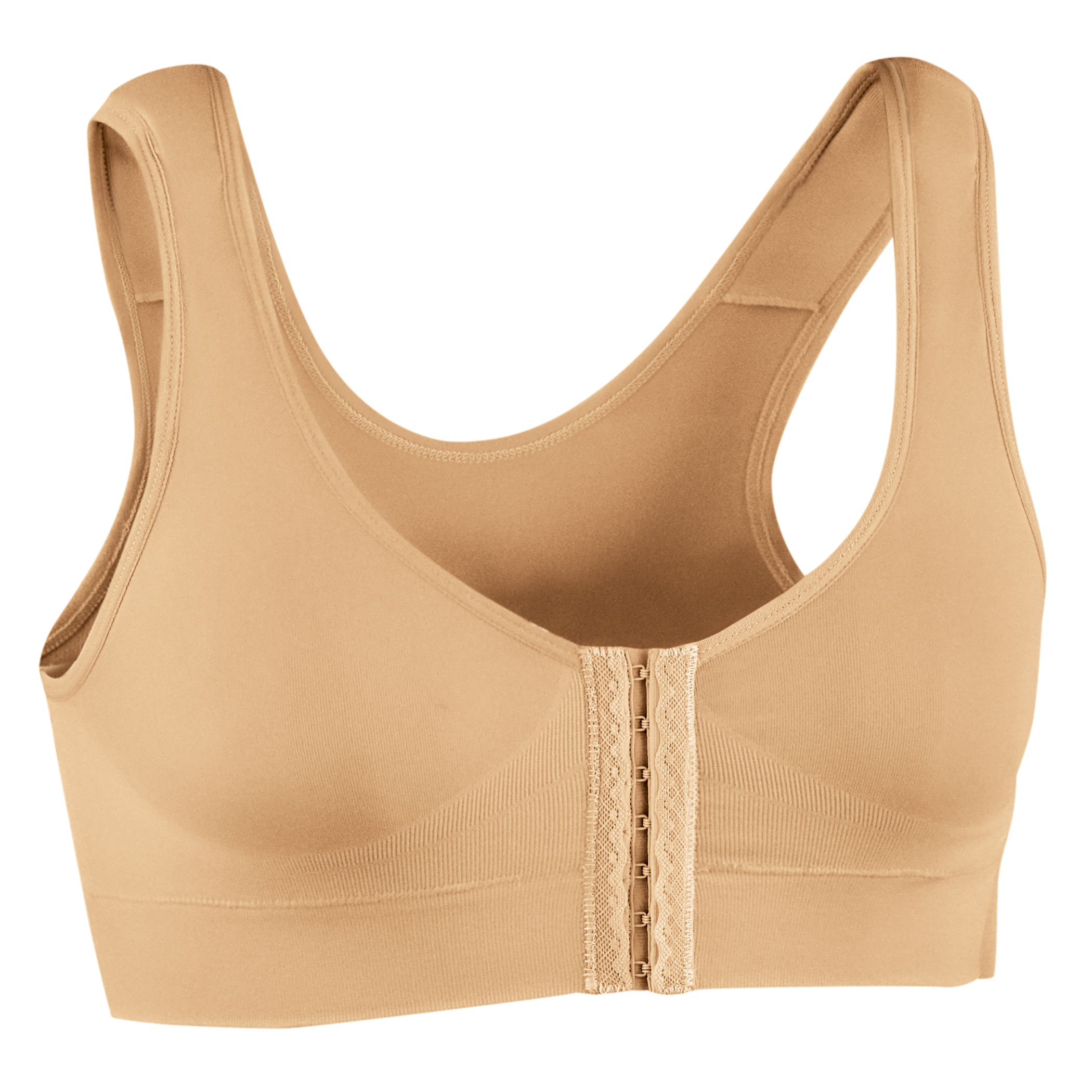 Women's Seamless Easy-to-Close Front Hook Comfort Bra, Nude, Xl