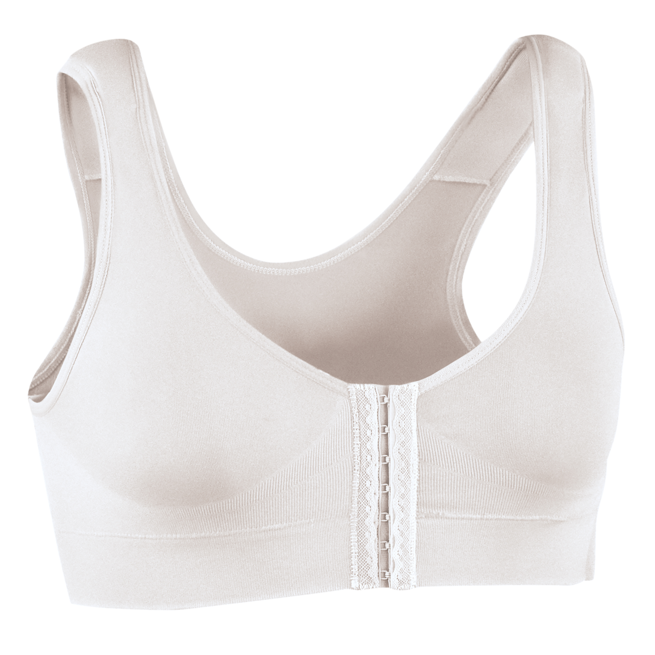 Women's Seamless Easy-to-Close Front Hook Comfort Bra, White, Xl