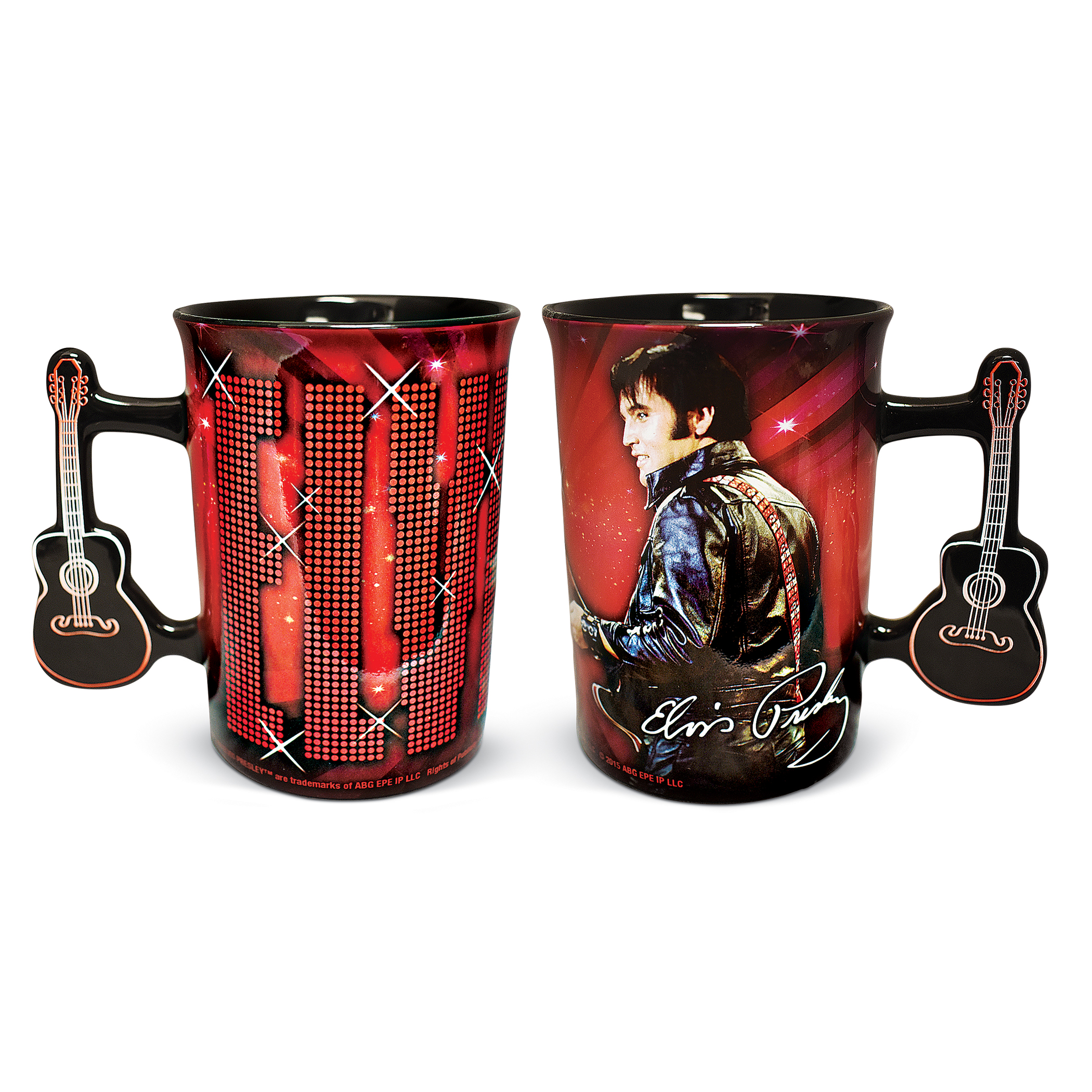 Elvis Presley Ceramic Guitar-Shaped Handle Coffee Mug