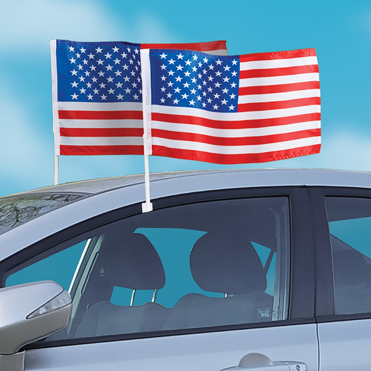 Patriotic American Flag Car Window Clips Set of 2 Collections Etc.