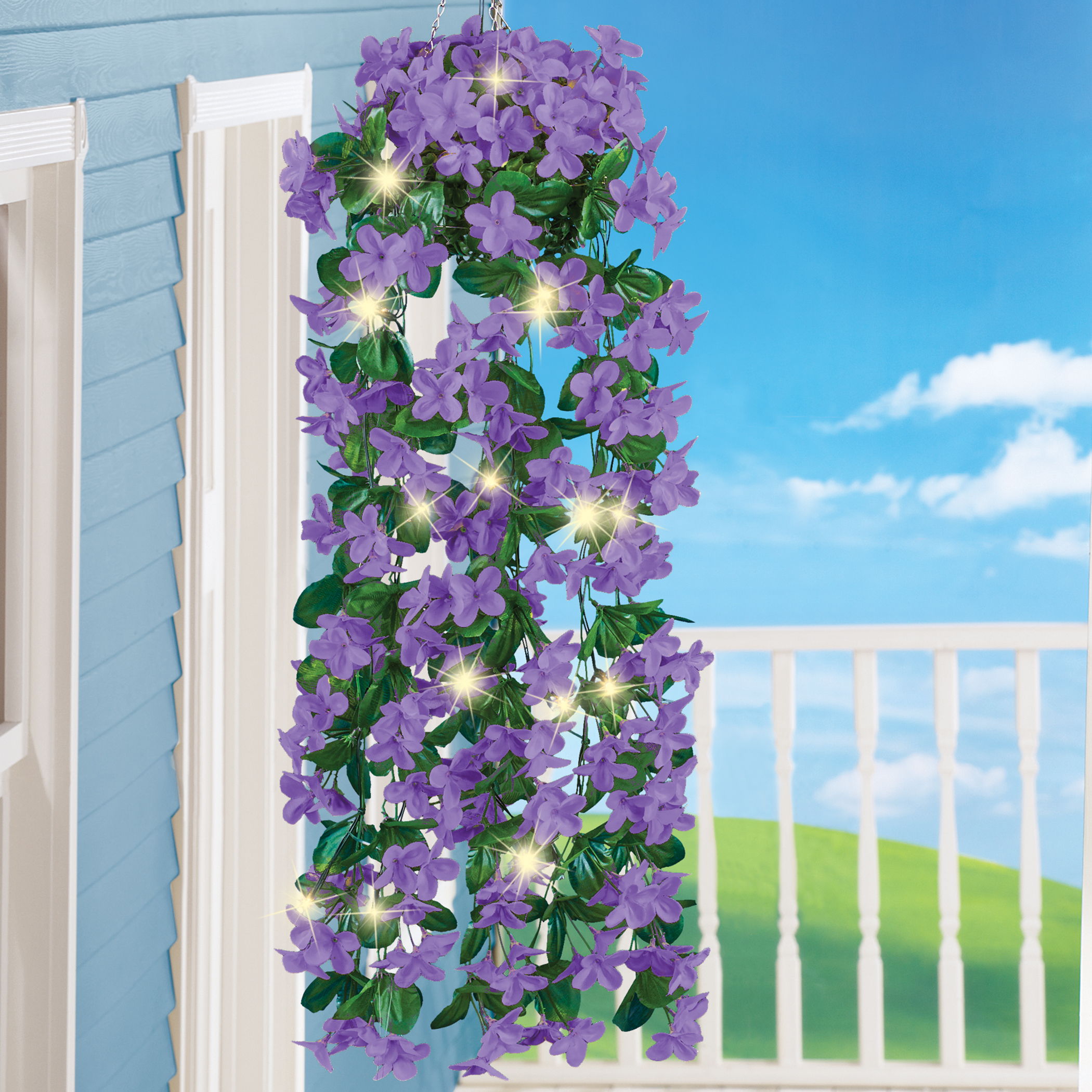 Waipfaru Artificial Hanging Plants Outdoors, Fake Hanging