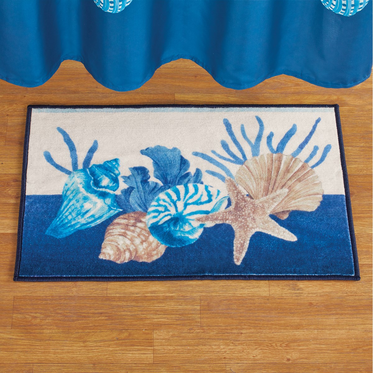 Blue Lagoon Seaside Escape SkidResistant Ocean Bath Rug Collections Etc.