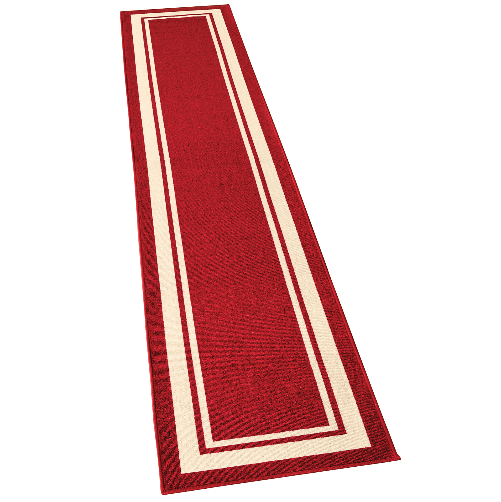 Classic Race Track Skid-Resistant Accent Runner Rugs 20" x 30" Brown, 20" x 30"