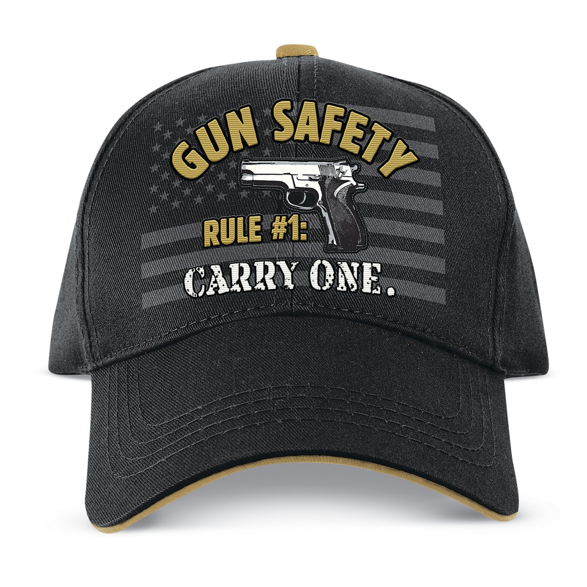 Gun Safety Rule 1 Carry One Embroidered Baseball Cap Collections Etc.