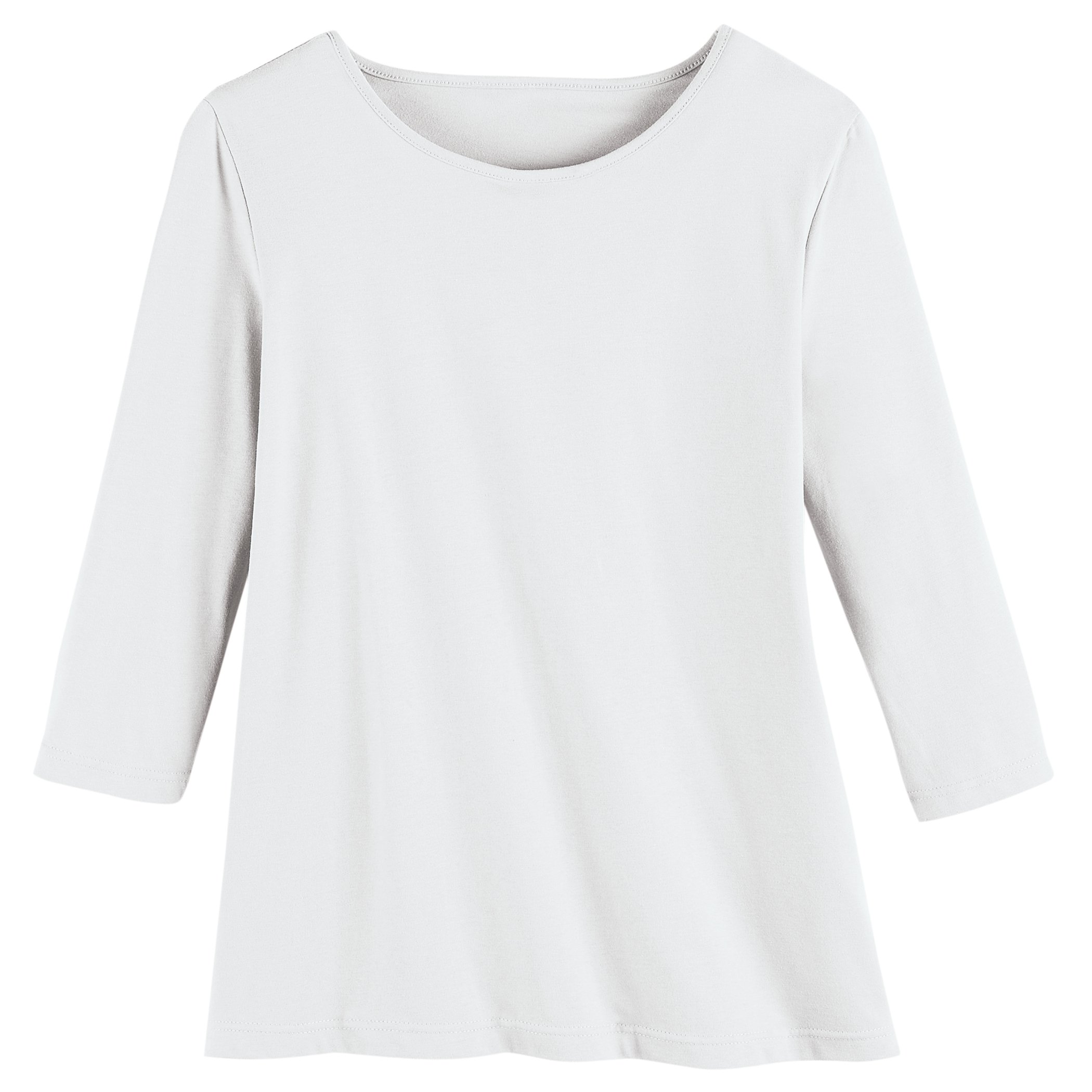 Versatile 3/4 Sleeve & Scooped Neckline Cotton Knit Top - Picture 10 of 10