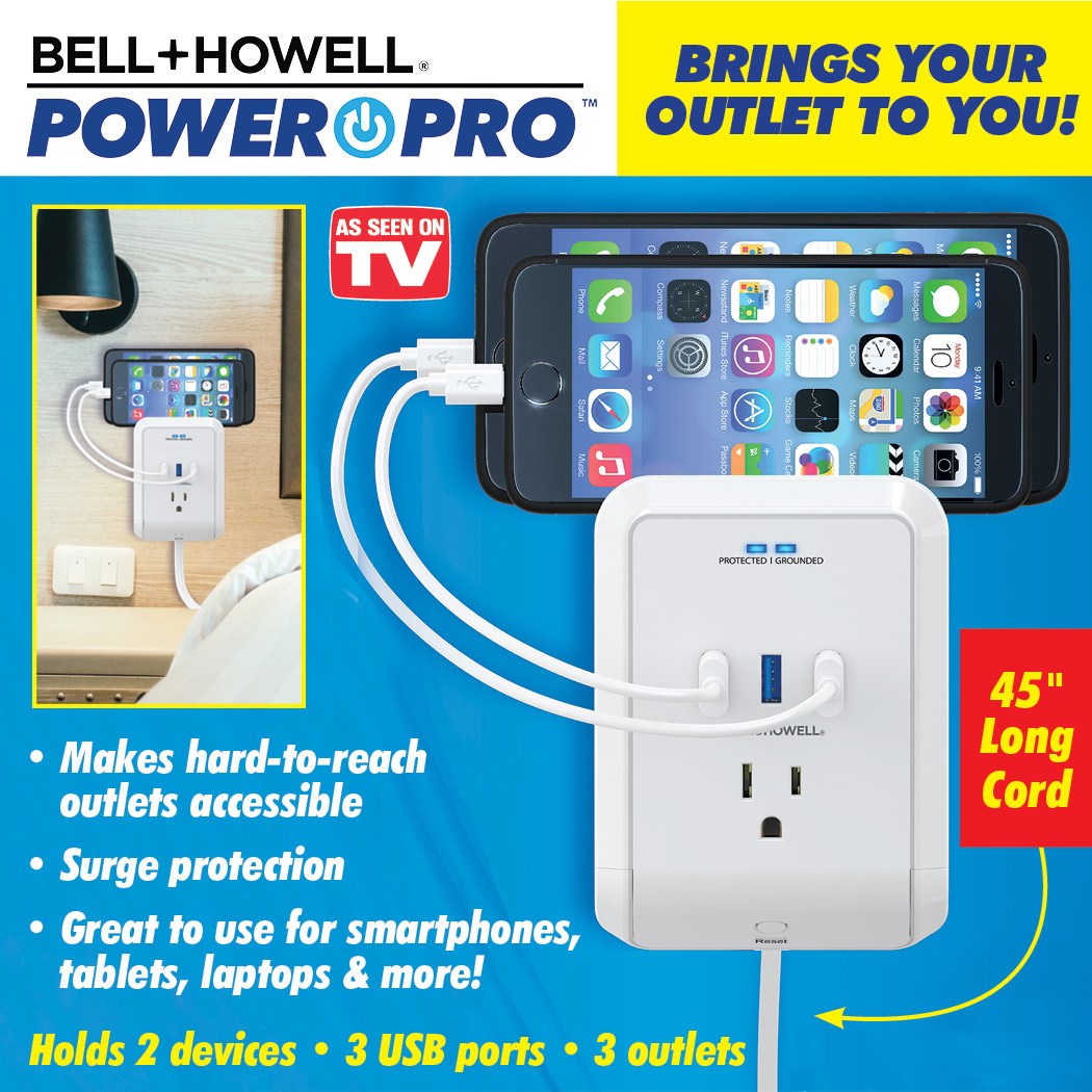 Bell & Howell Power Pro WallMounted Charger Collections Etc.