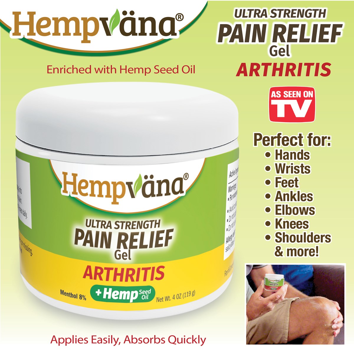 Hempvana Ultra Strength Pain Relief Gel for Arthritis Collections Etc.