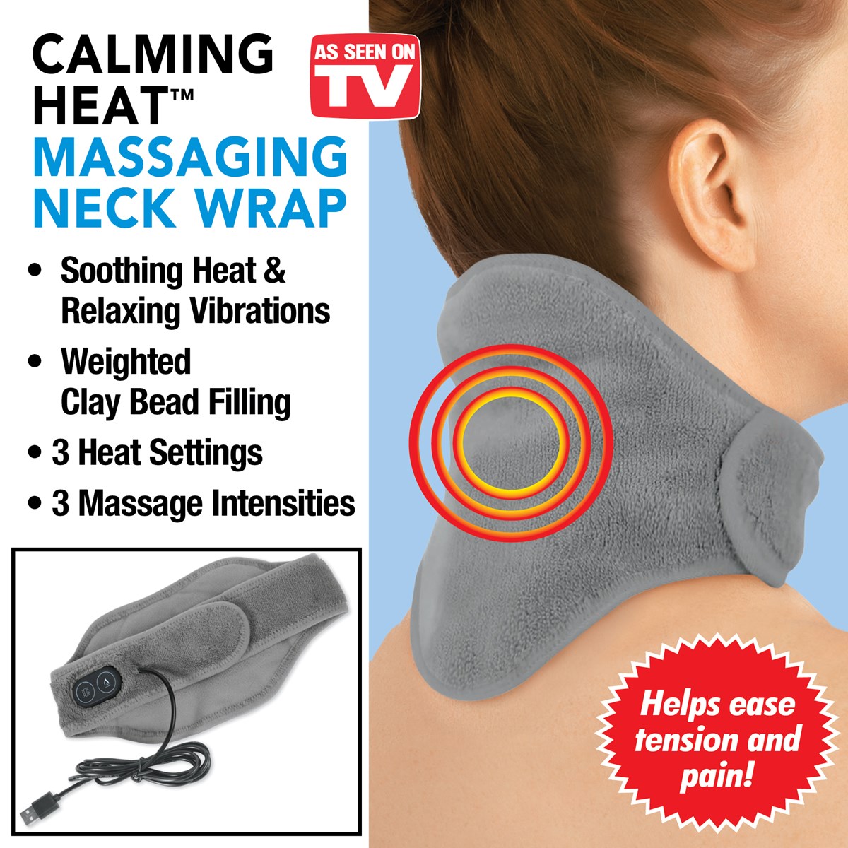 Calming Heat Massaging Weighted Neck Wrap Collections Etc.