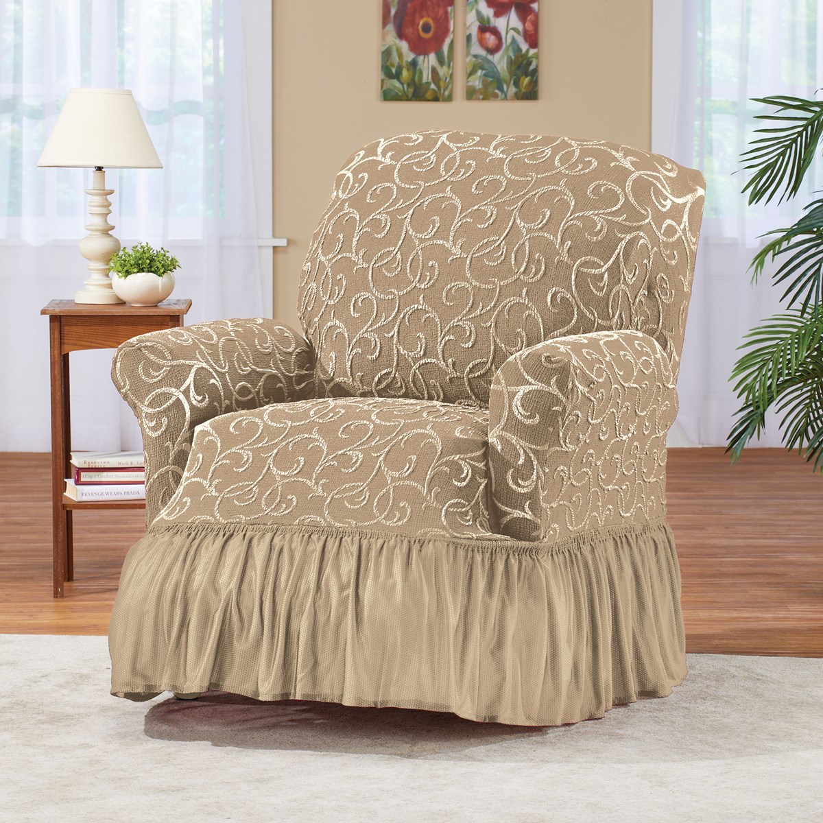 Scroll Jacquard Living Room Furniture Cover Collections Etc.