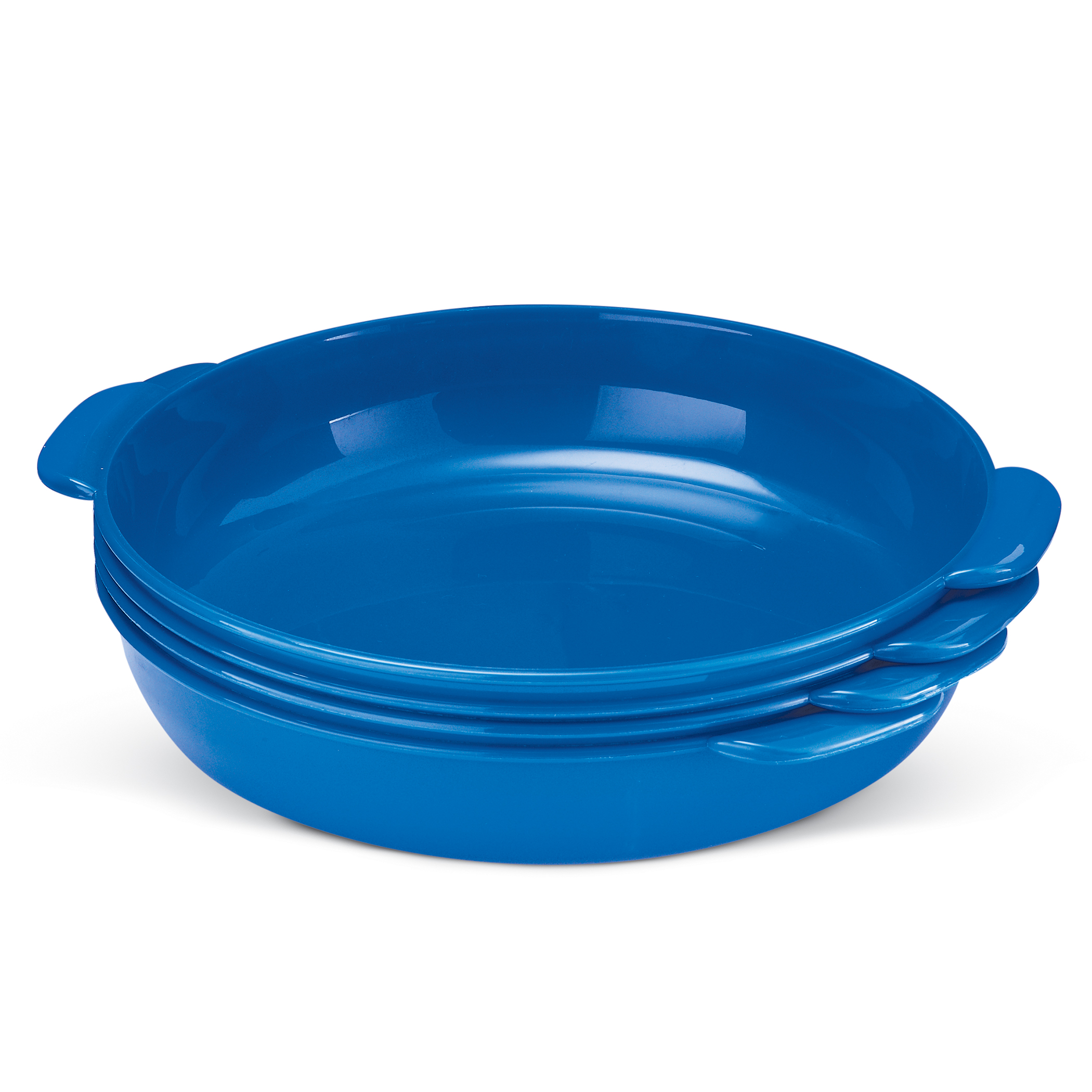 Stackable Plastic Microwave Plates - Set of 4