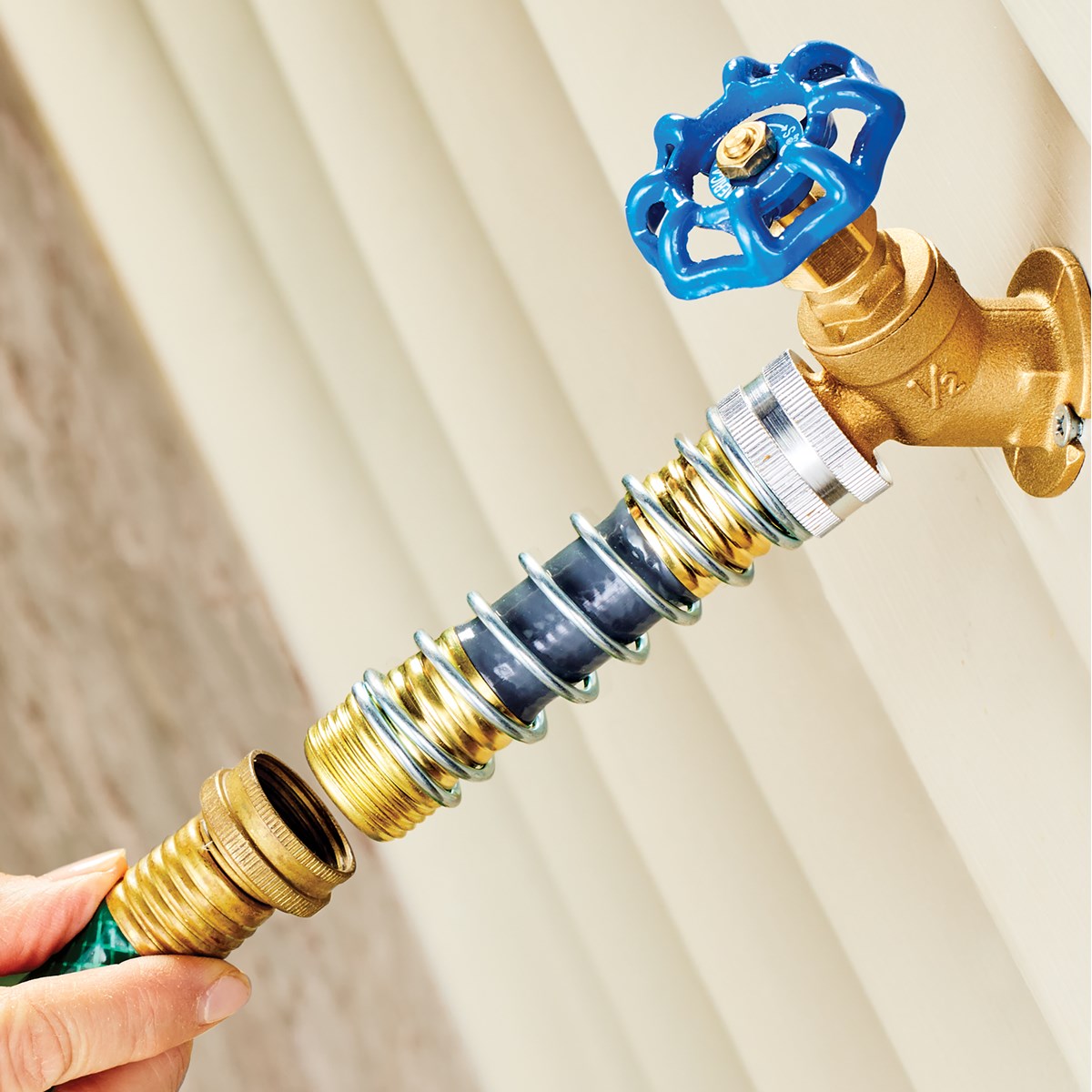 KinkFree Coil Spring Garden Hose Extension Adapter Collections Etc.