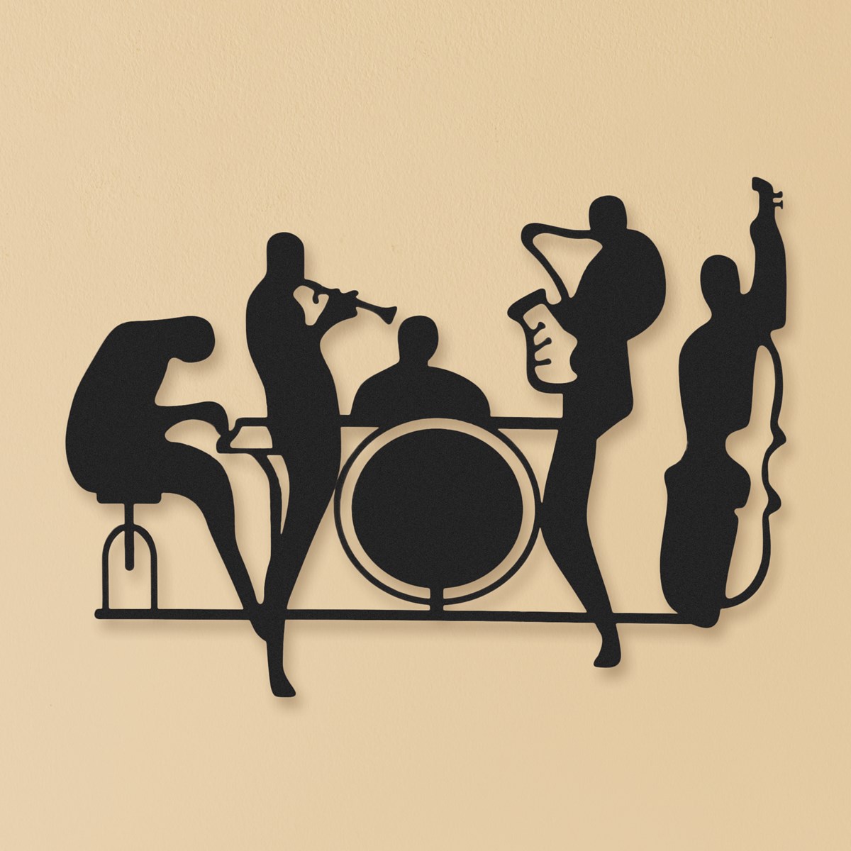 Minimalistic In The Jazz Band Metal Wall Art Collections Etc.
