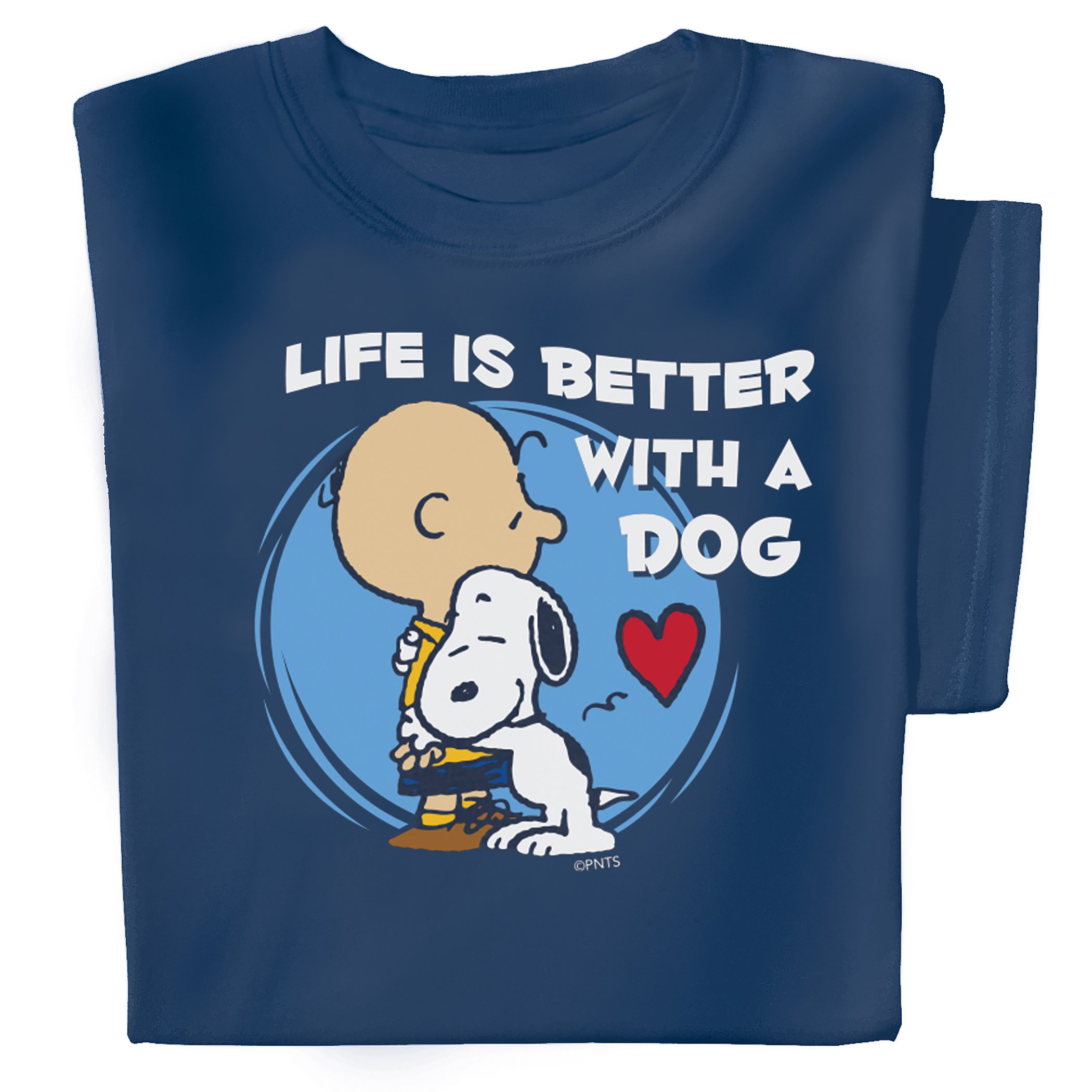 Peanuts Life Is Better With A Dog Short Sleeve Tee XX-Large Navy