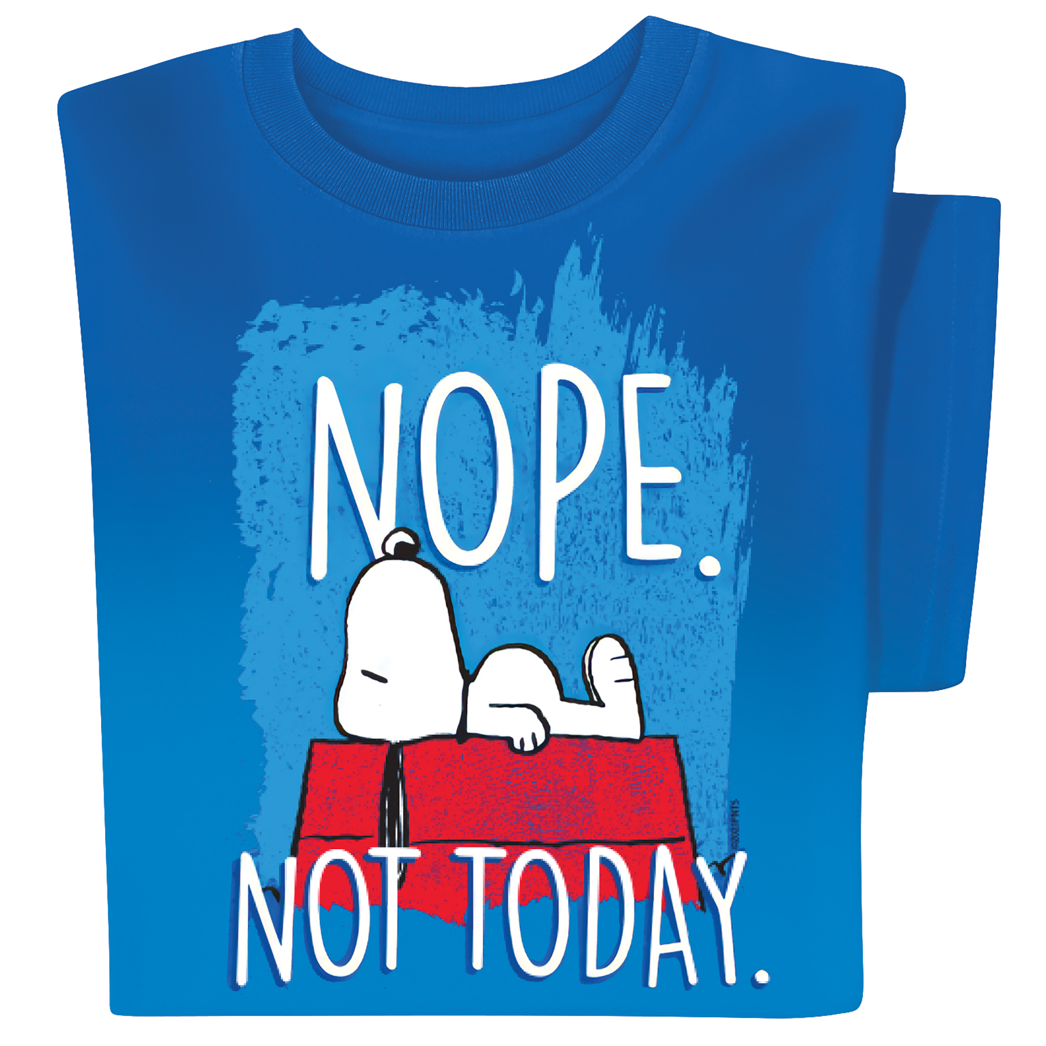 Peanuts Snoopy Nope Not Today Graphic T-Shirt, Royal Blue, Medium