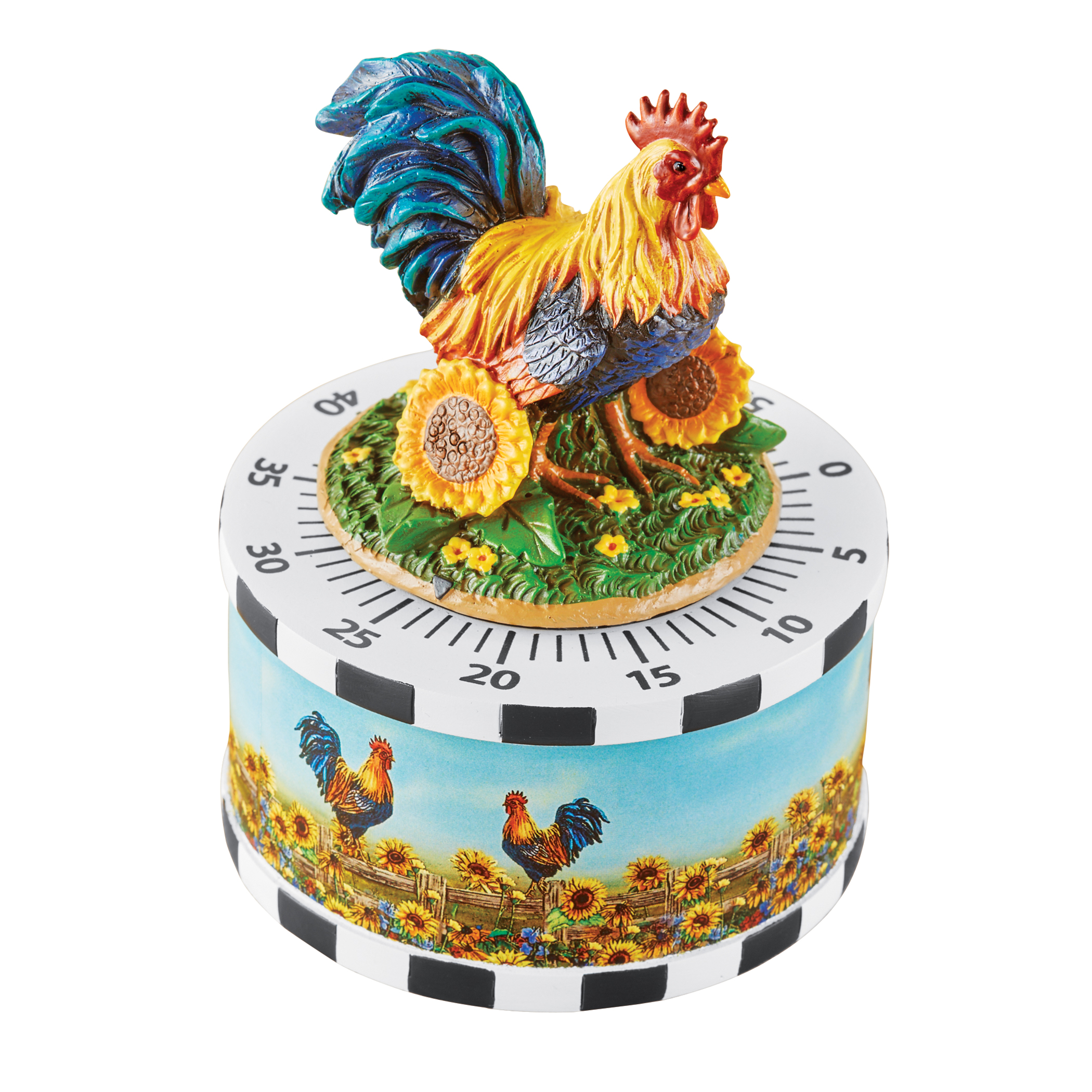 Country Rooster and Sunflowers Kitchen Timer