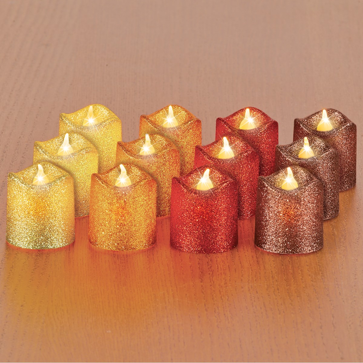 Harvest Glitter Votive Candles Set of 12 Collections Etc.