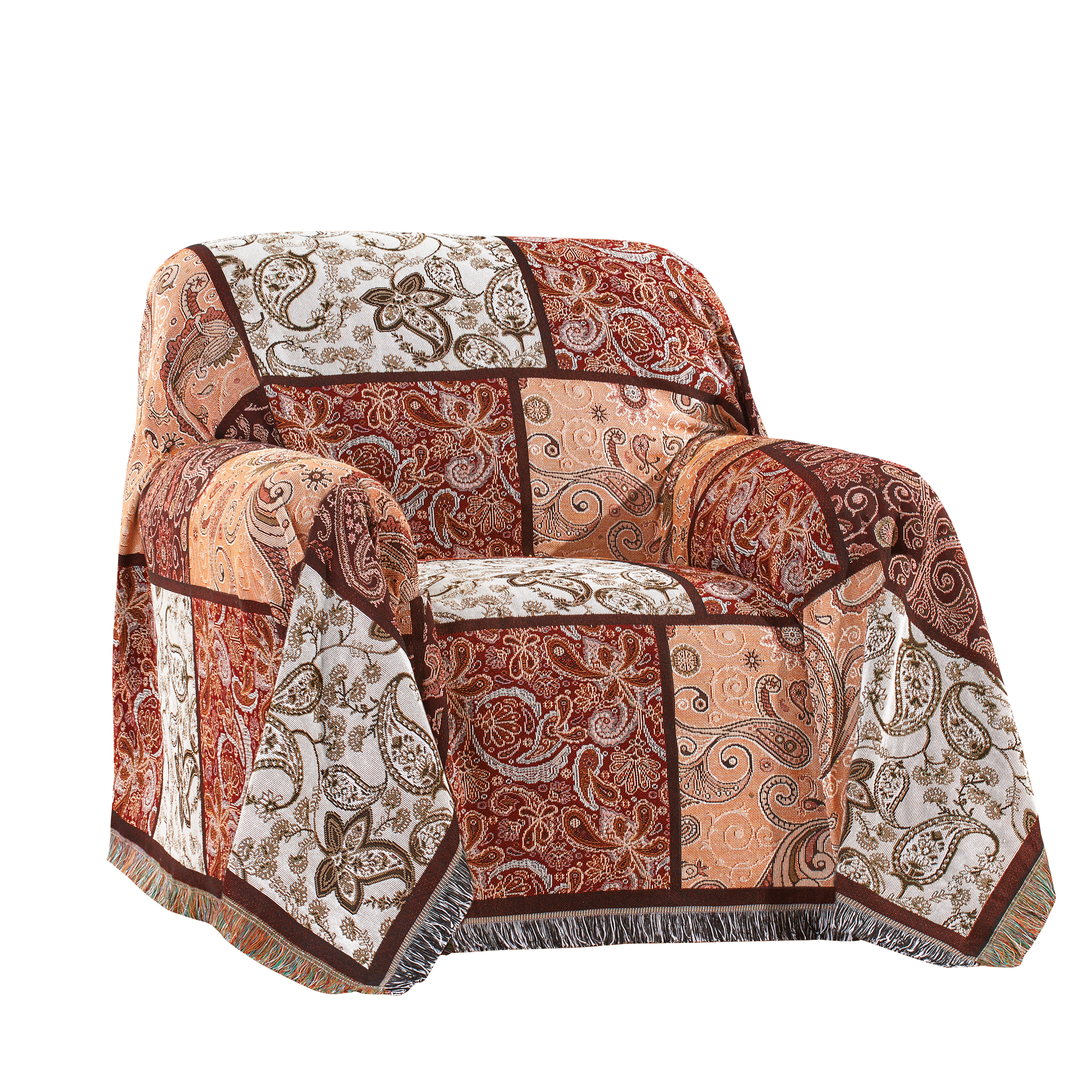 Paisley Patchwork Furniture Tapestry Throw Chair
