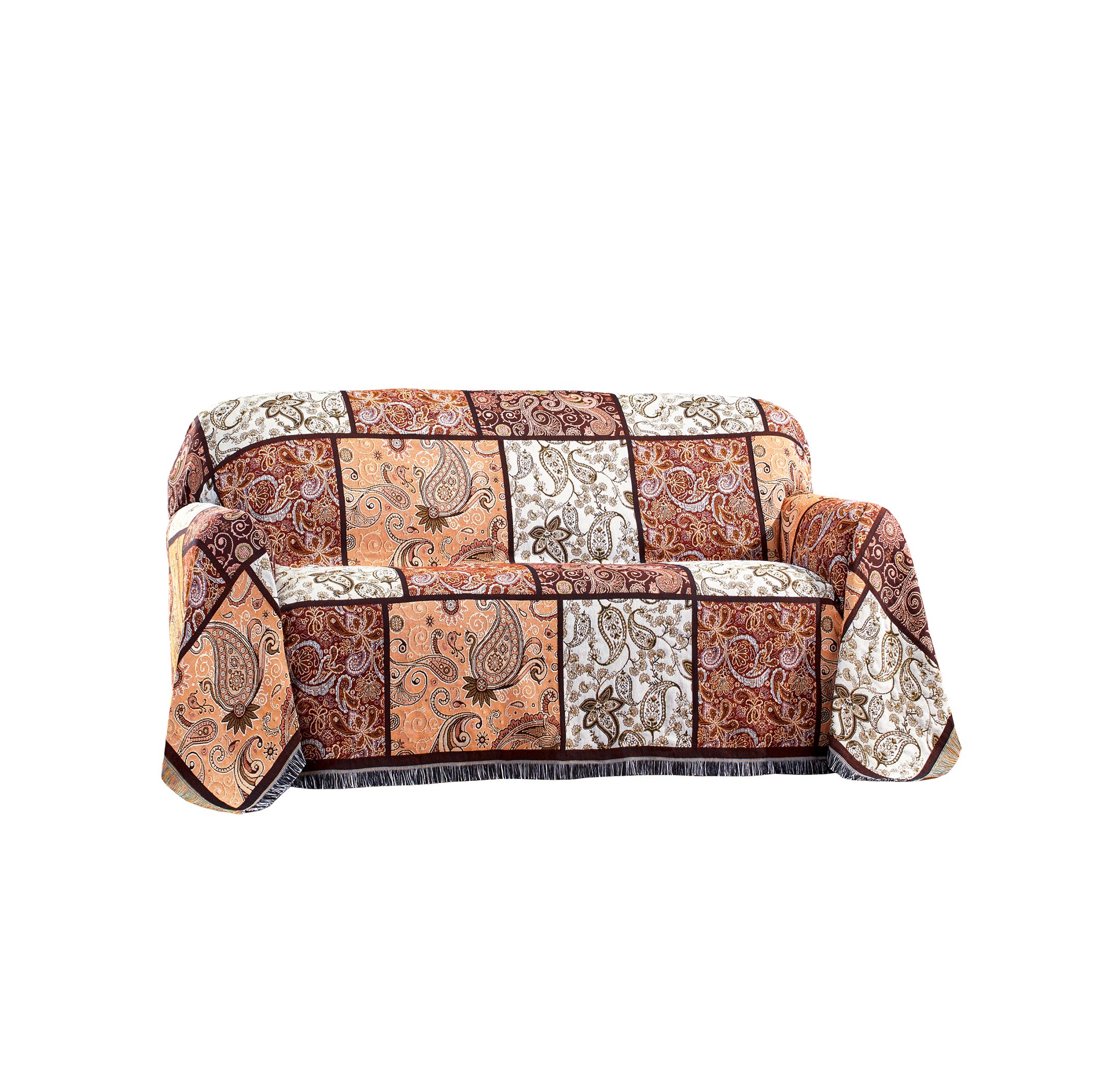 Paisley Patchwork Furniture Tapestry Throw Loveseat