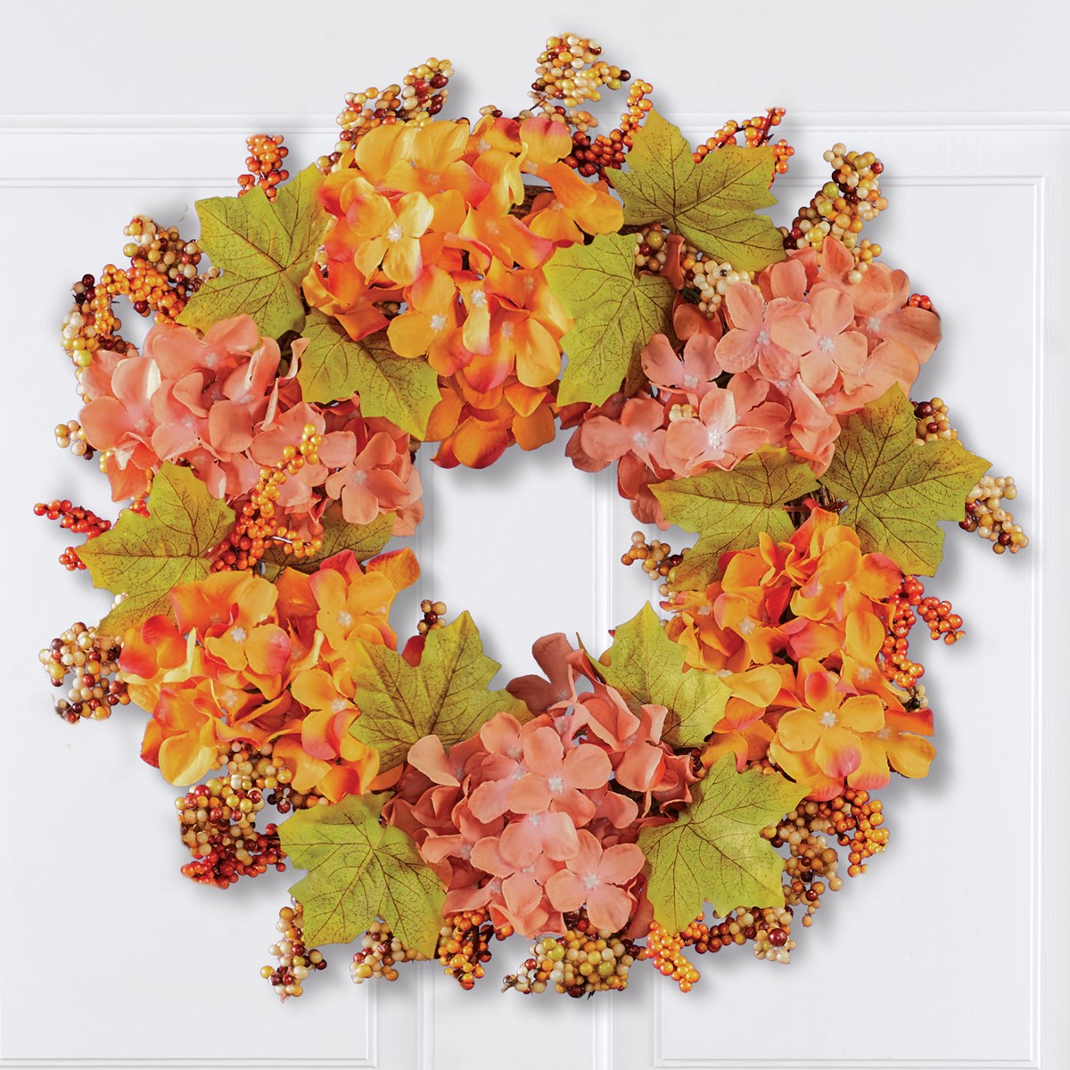 Artificial Fall Hydrangea & Berries Wreath Collections Etc.