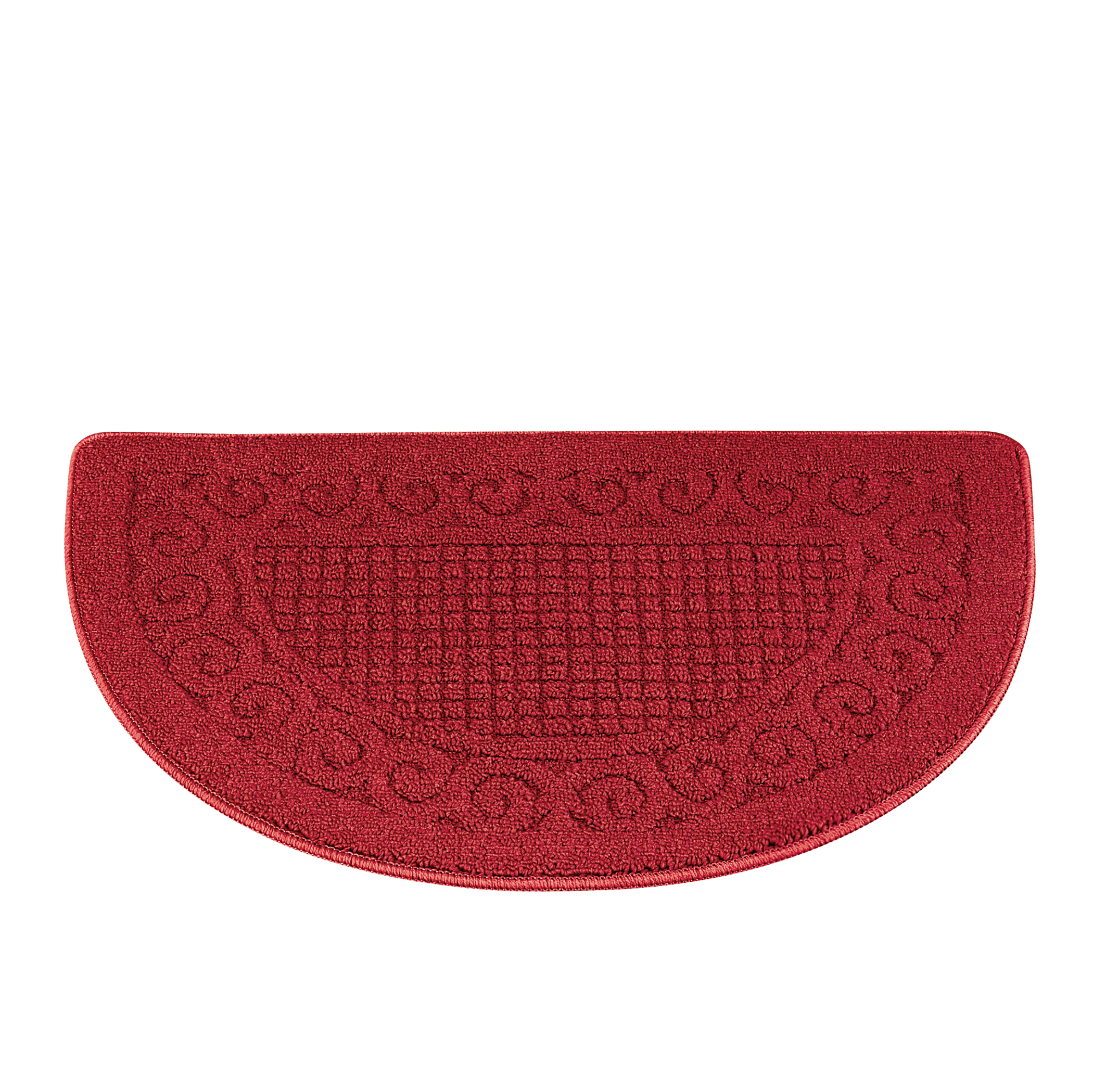 Scroll Border Berber Tufted Skid-Resistant Accent Slice Rug