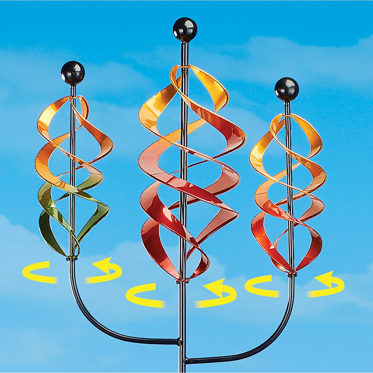 6Foot Triple Spiral Spinner Garden Stake Collections Etc.