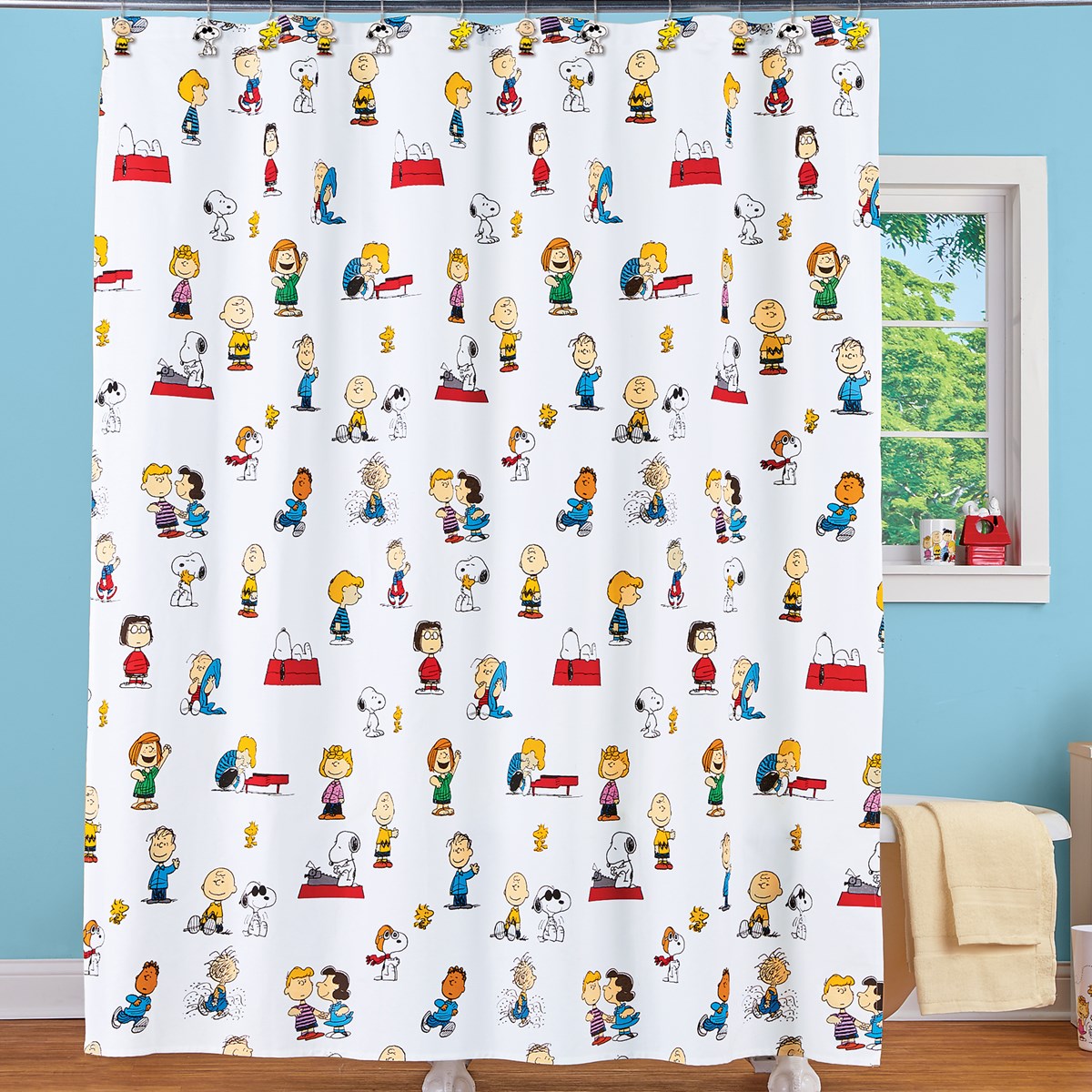 Peanuts Snoopy and the Gang Fabric Shower Curtain Collections Etc.